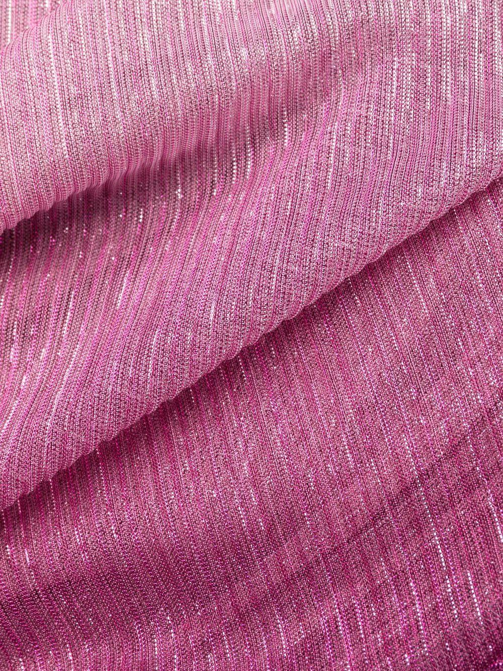 metallic-effect asymmetric midi dress Product Image