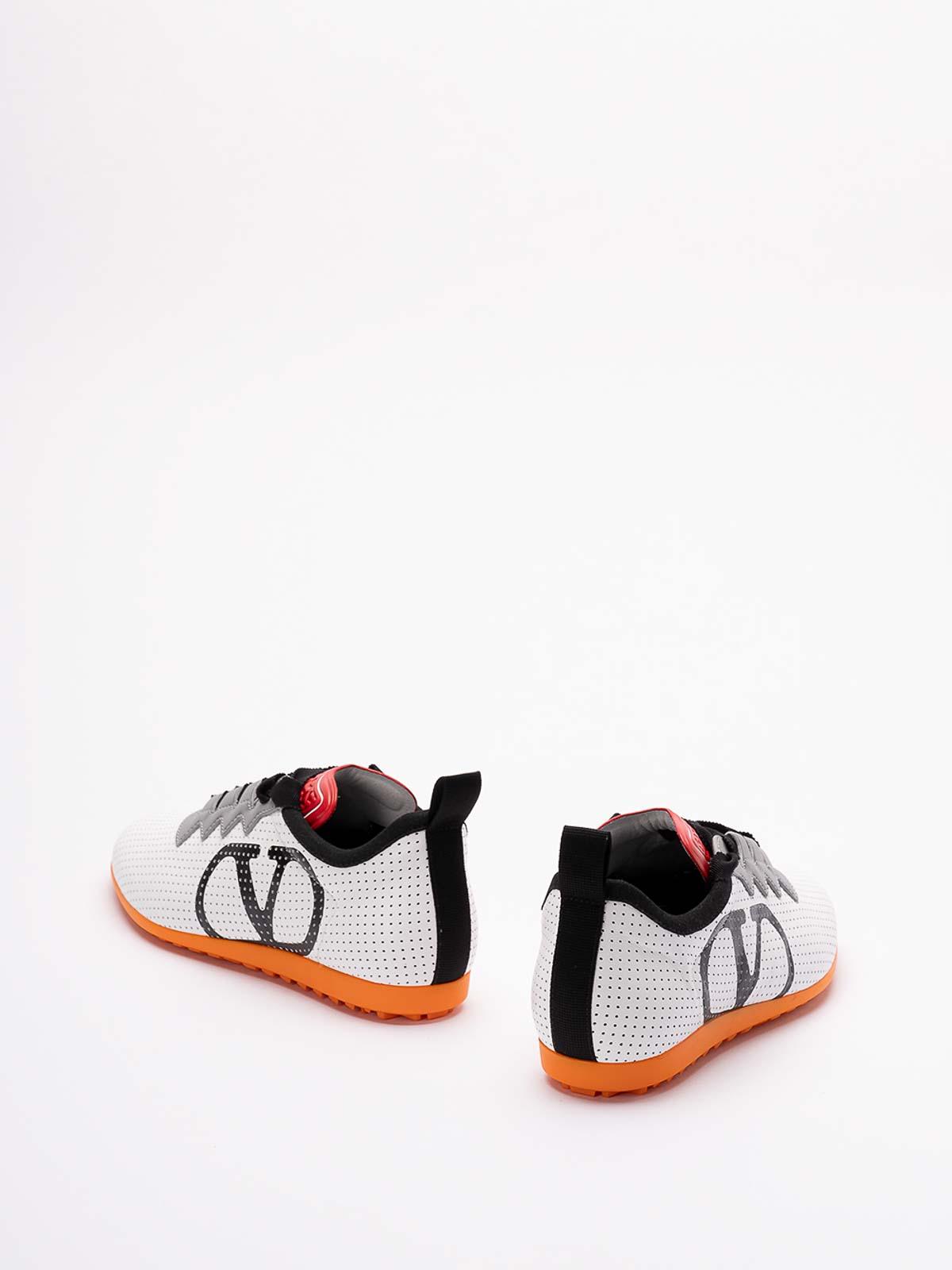 VALENTINO GARAVANI Chromathon Low-top Sneakers In Perforated Leather In Multi Product Image