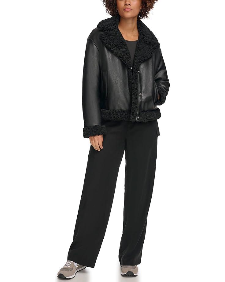 Faux Leather Puffer Vest Product Image