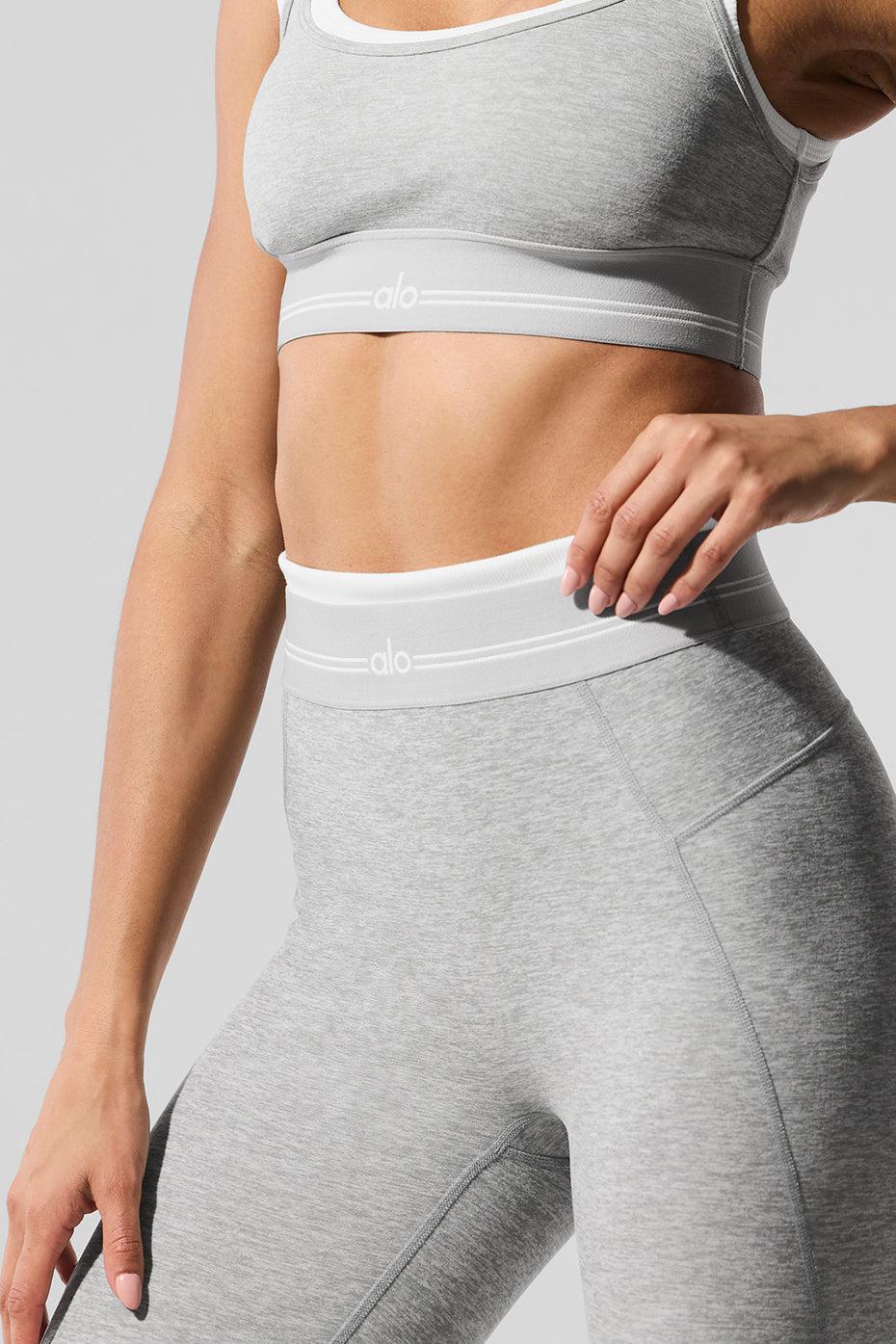 Alosoft High-Waist 7/8 Better Together Legging - Athletic Heather Grey/White Female Product Image
