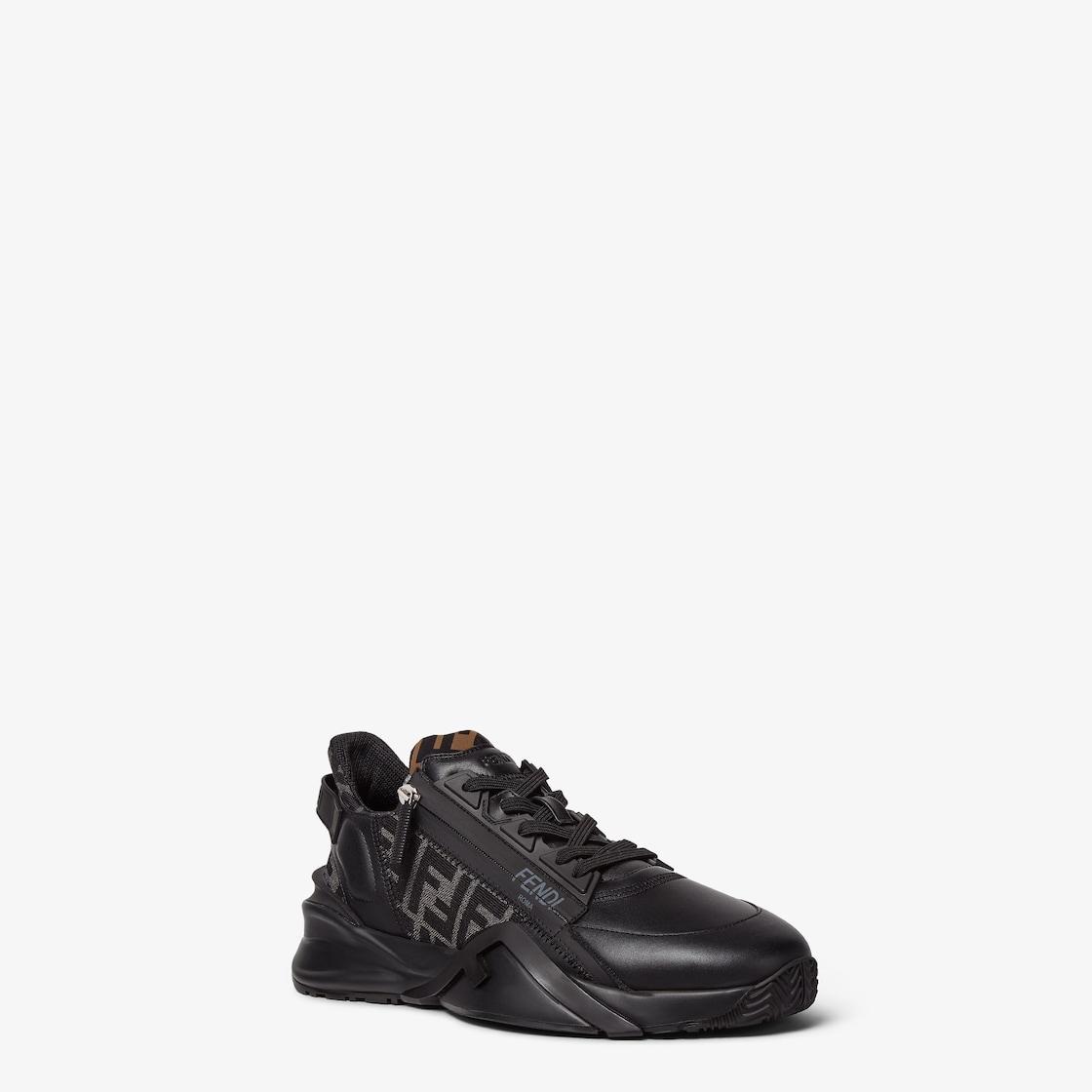 Fendi Flow SneakersBlack leather low-tops Product Image