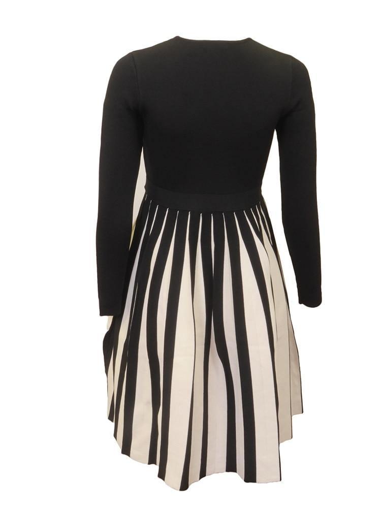 Slice Knit Contrast Dress Product Image