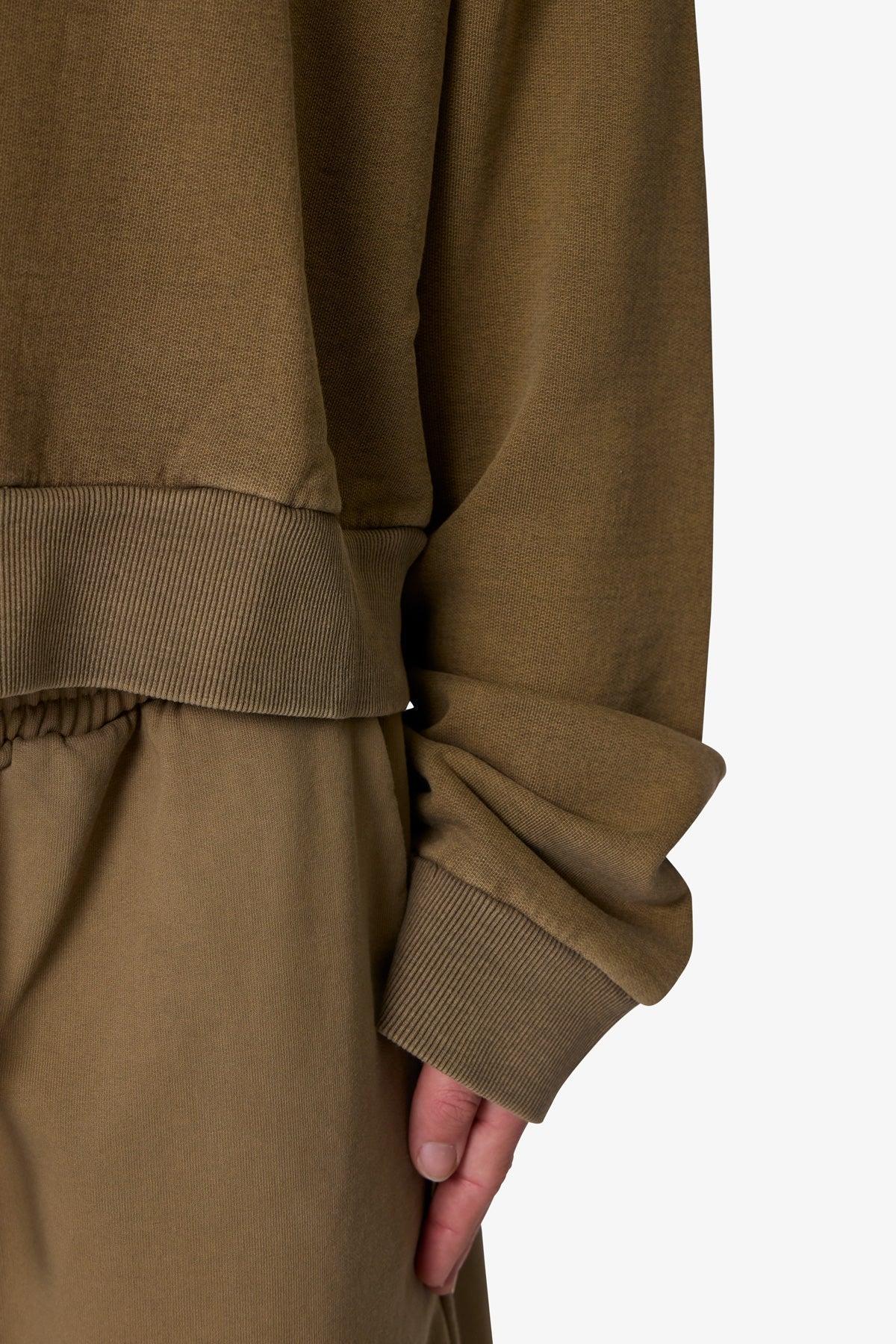 Cropped Crewneck - Washed Earth Product Image