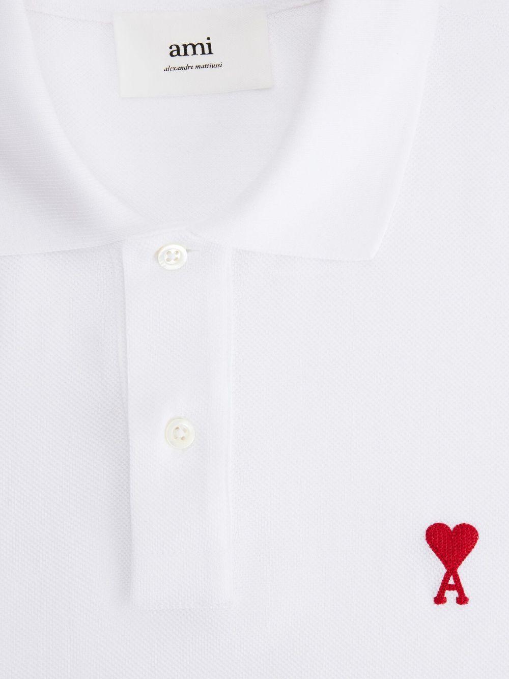 White Cotton Ami de Coeur Polo Product Image