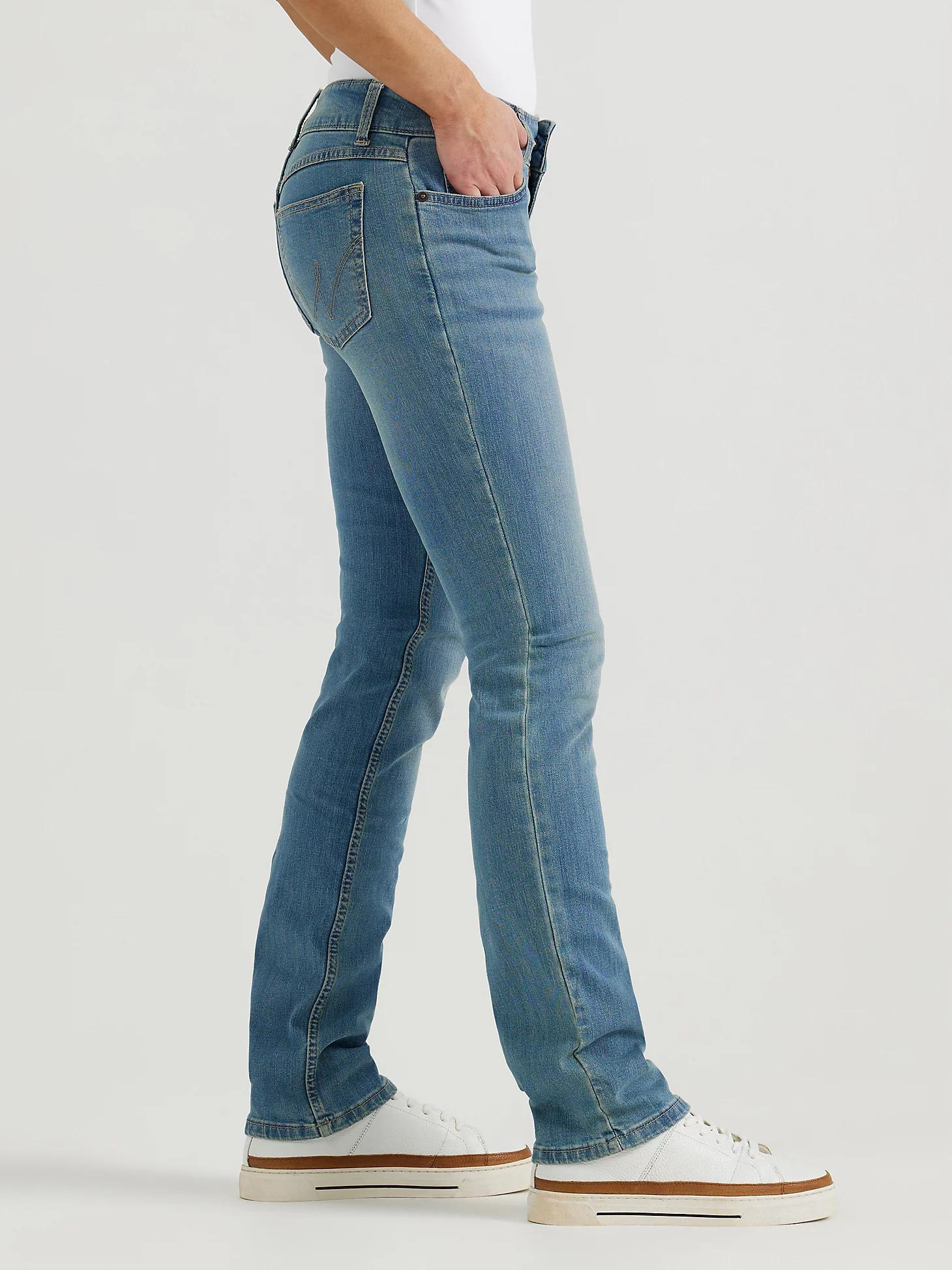 Women's Essential Mid-Rise Straight Leg Jean | Women's JEANS | Wrangler® Product Image