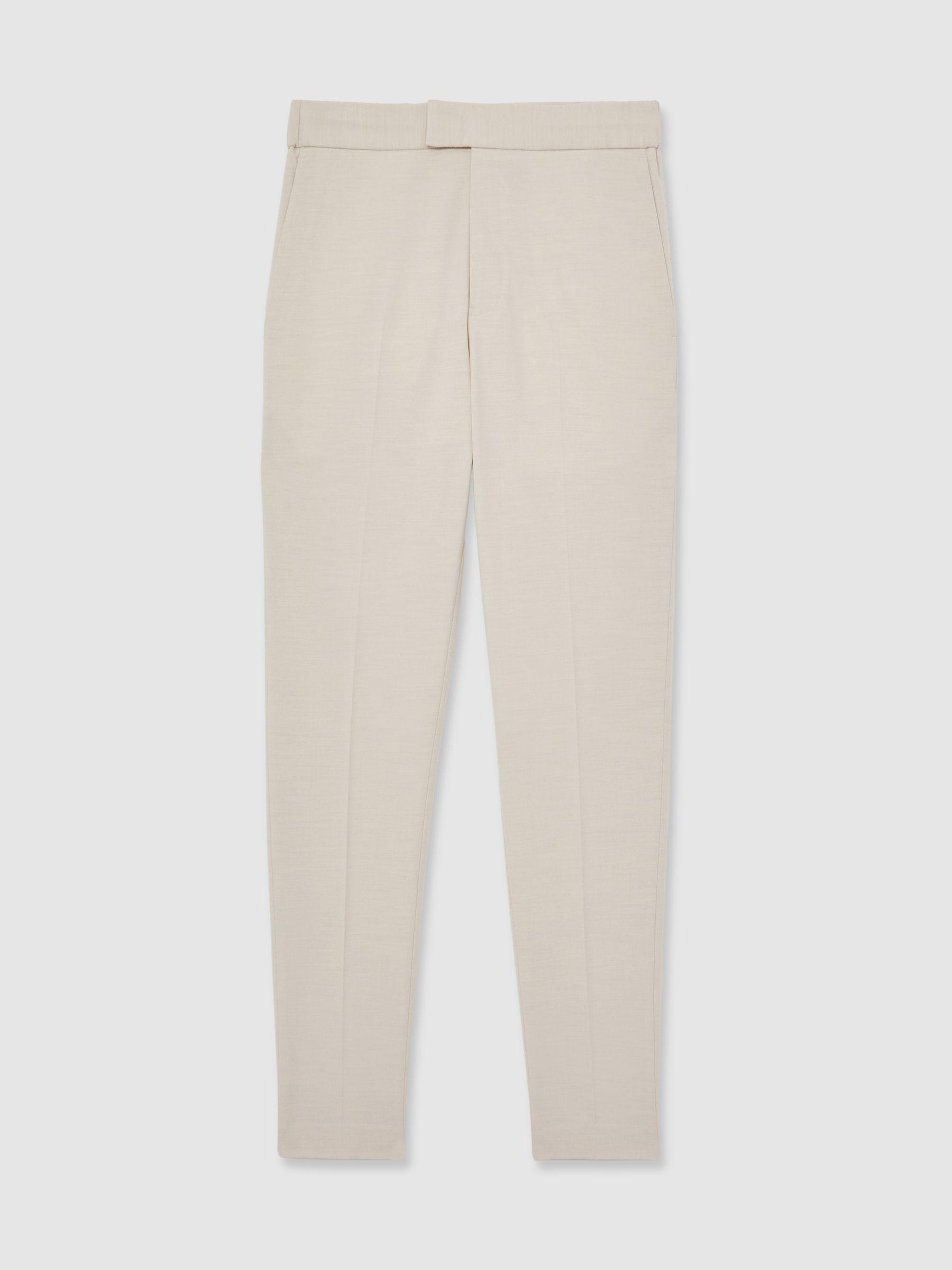 Slim-Fit Drawstring Trousers in Stone Product Image