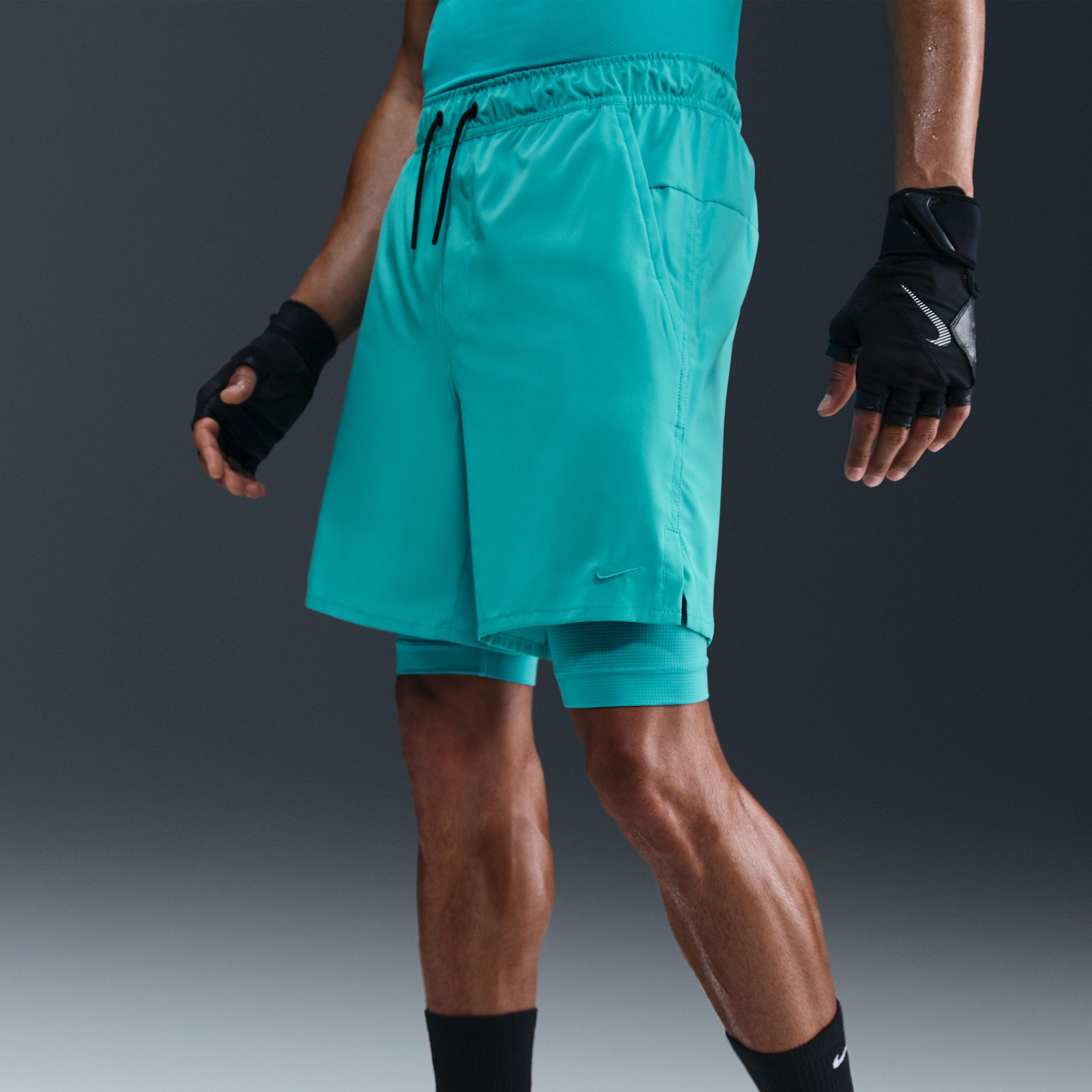 Nike Mens Unlimited Dri-FIT 7 2-in-1 Versatile Shorts | DV9334-345 Product Image