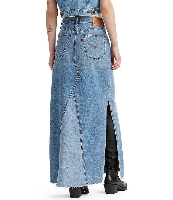 Levi's® Iconic Mid Rise Slide Slit Maxi Denim Skirt Product Image