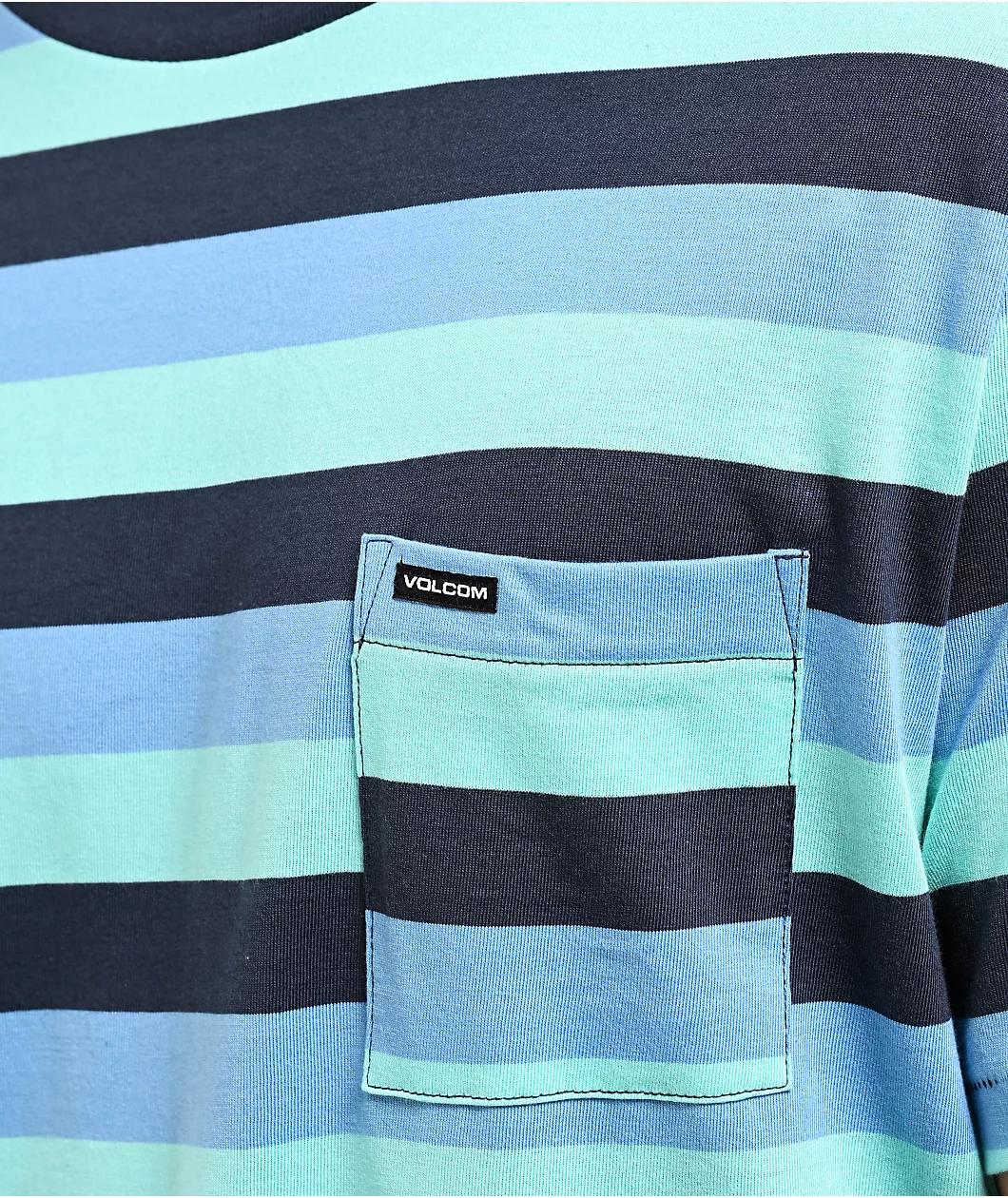 Volcom Knowstone Crew Bird Blue Pocket T-Shirt Product Image