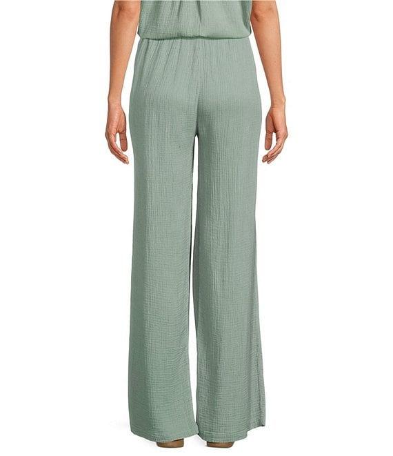 Cloth & Stone Woven Crinkle High Rise Wide Leg Pants Product Image