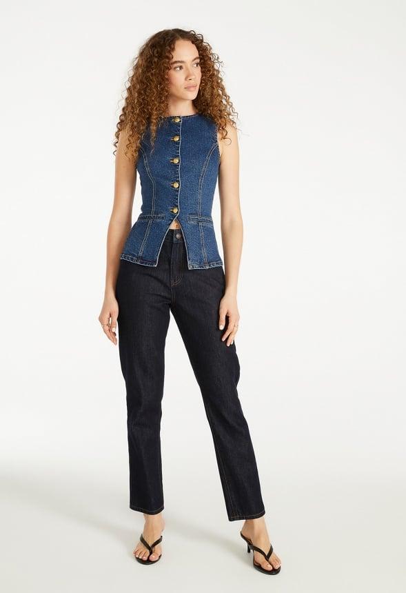 Tunic Denim Vest Product Image