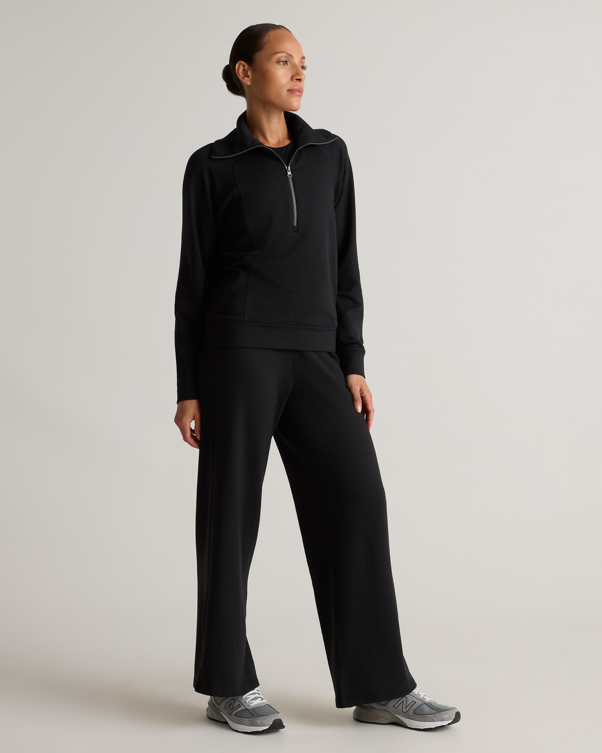 Quince | Women's SuperSoft Fleece Half Zip Lenzing Modal Product Image