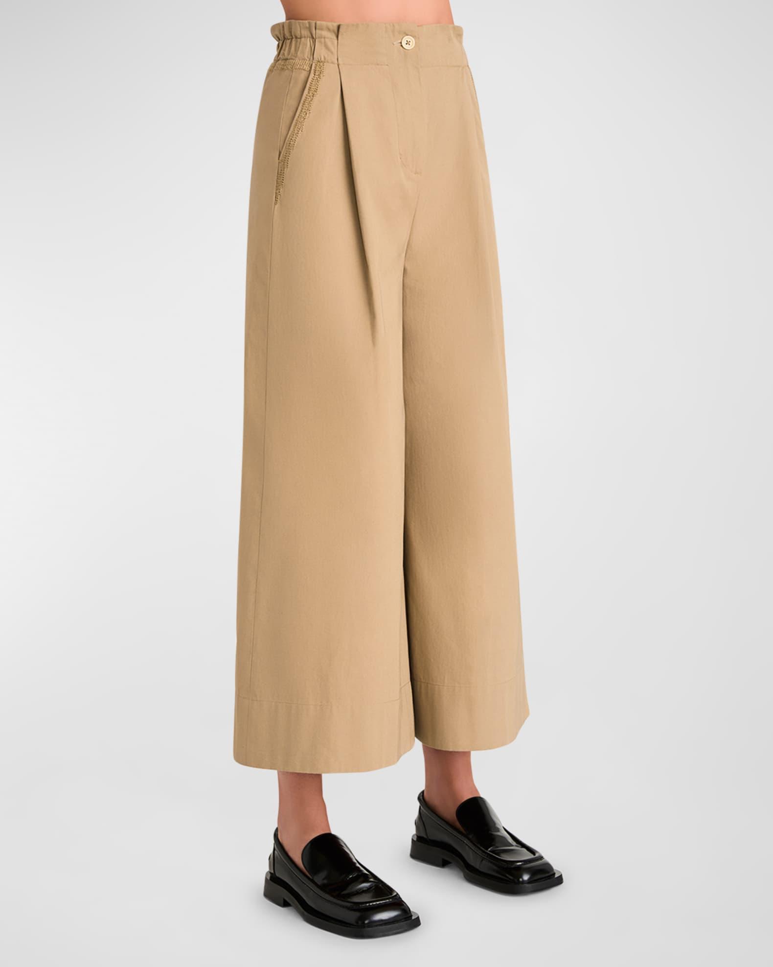 Sargent Cropped High-Rise Wide-Leg Pants Product Image