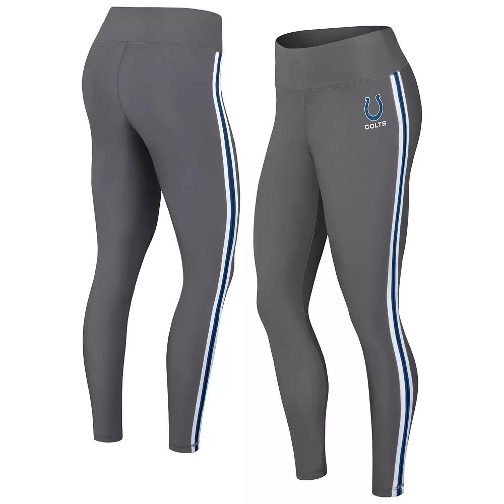 Women's WEAR by Erin Andrews Charcoal Los Angeles Chargers Color Block Leggings,  Product Image