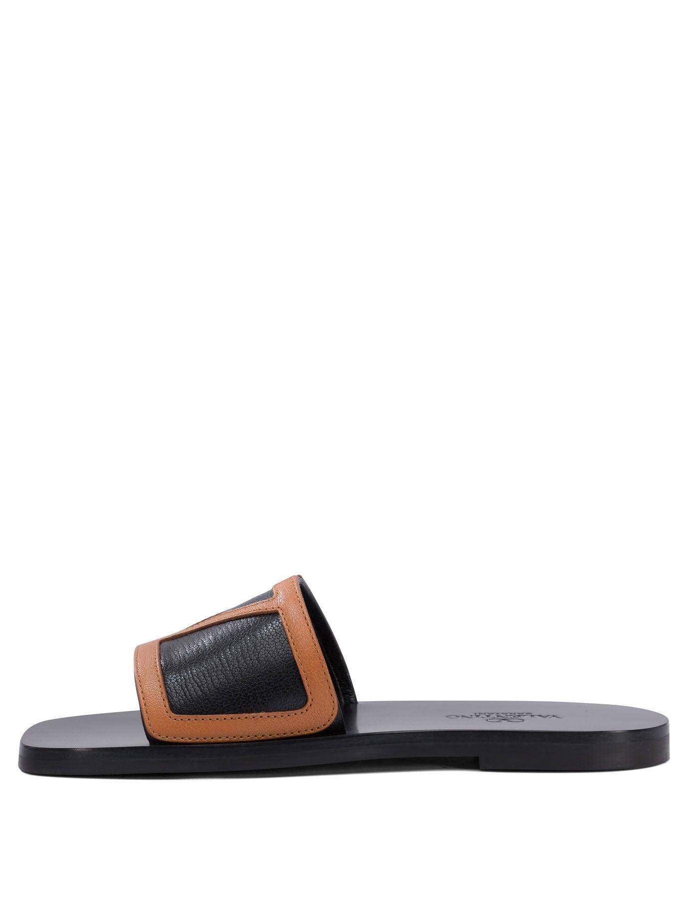 VALENTINO GARAVANI Viva Superstar Slide Sandal In Nappa Leather In Black Product Image