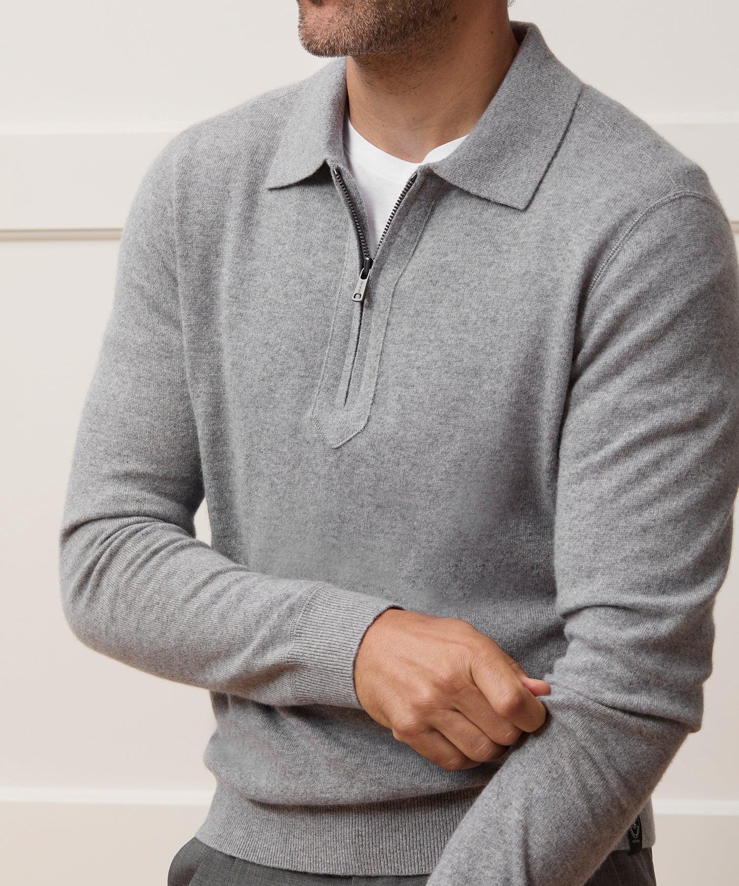 Cashmere Quarter-Zip Sweater Polo Product Image