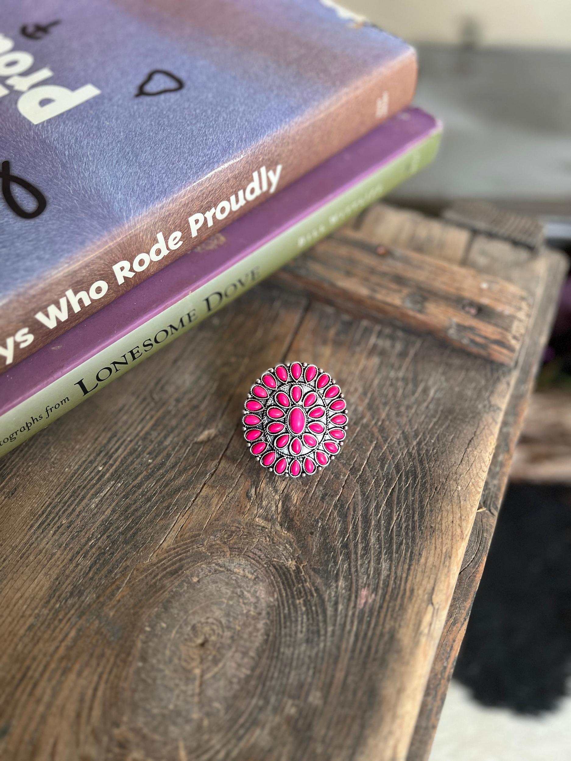 Adjustable Pink Cluster Ring Product Image