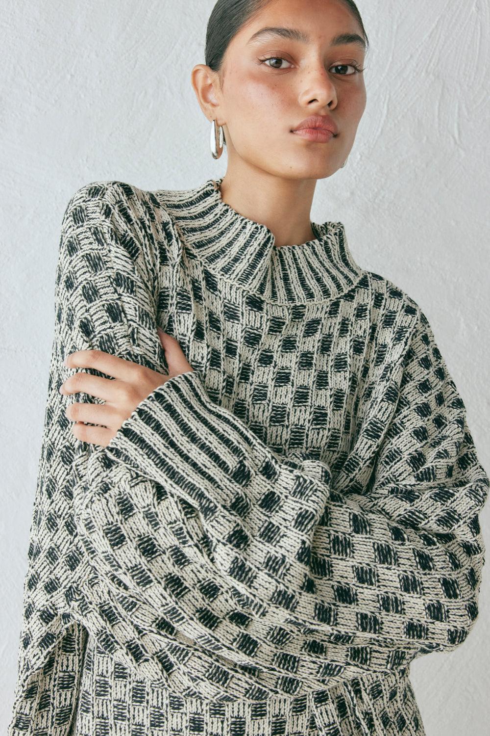 Sam Knit Jumper Check Product Image