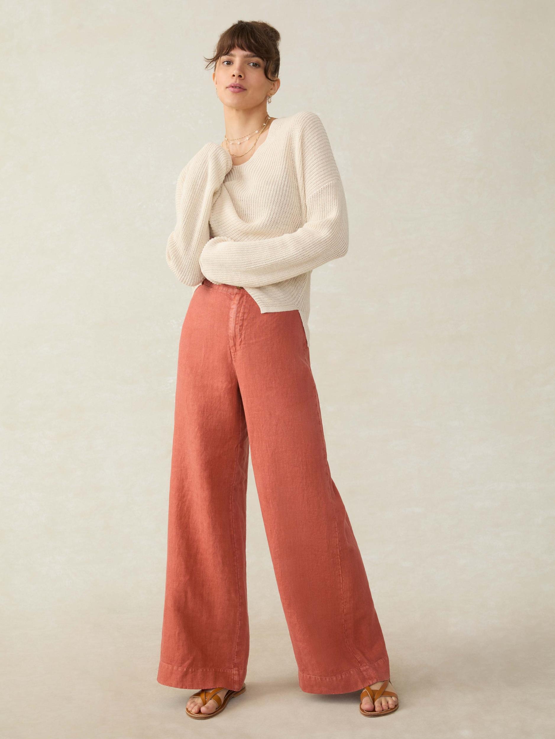 Sun Strider Linen Pant - Red Rock Female Product Image