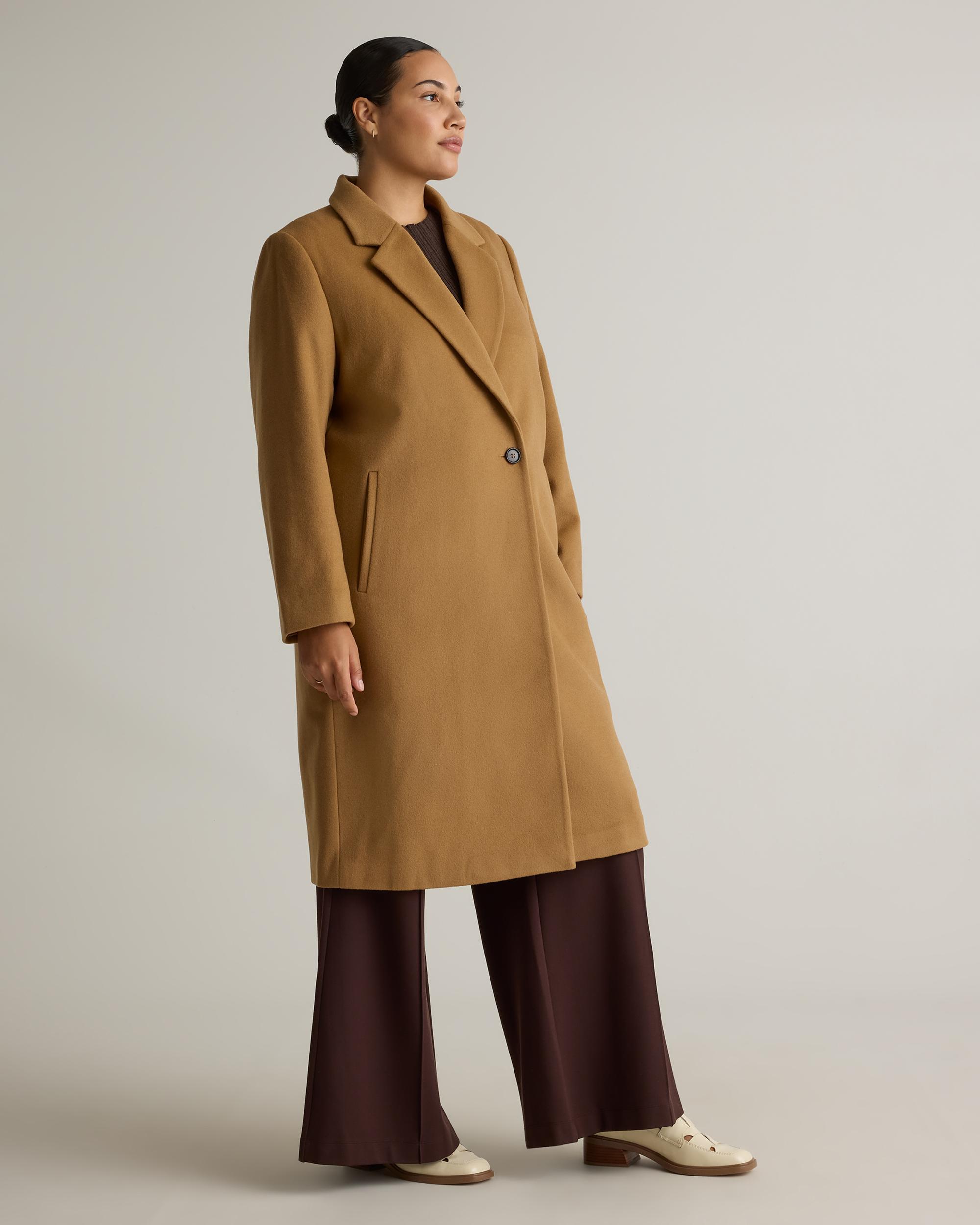 Quince | Women's Italian Wool Classic Single-Breasted Coat Wool/Nylon Product Image