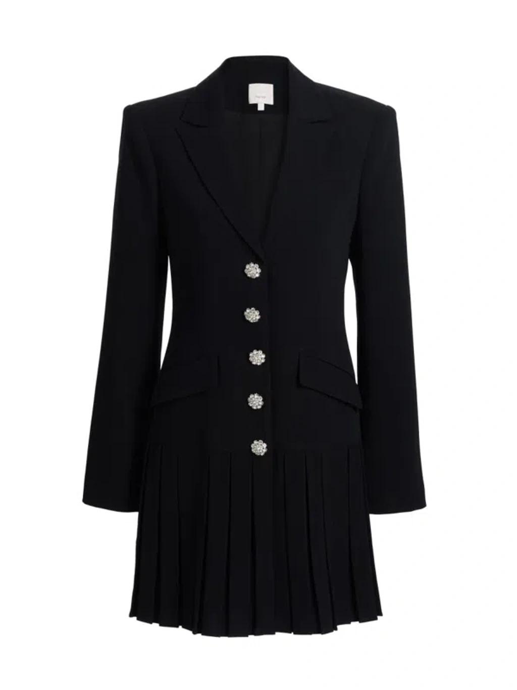CINQ À SEPT Saule Pleated Blazer Dress In Black Product Image