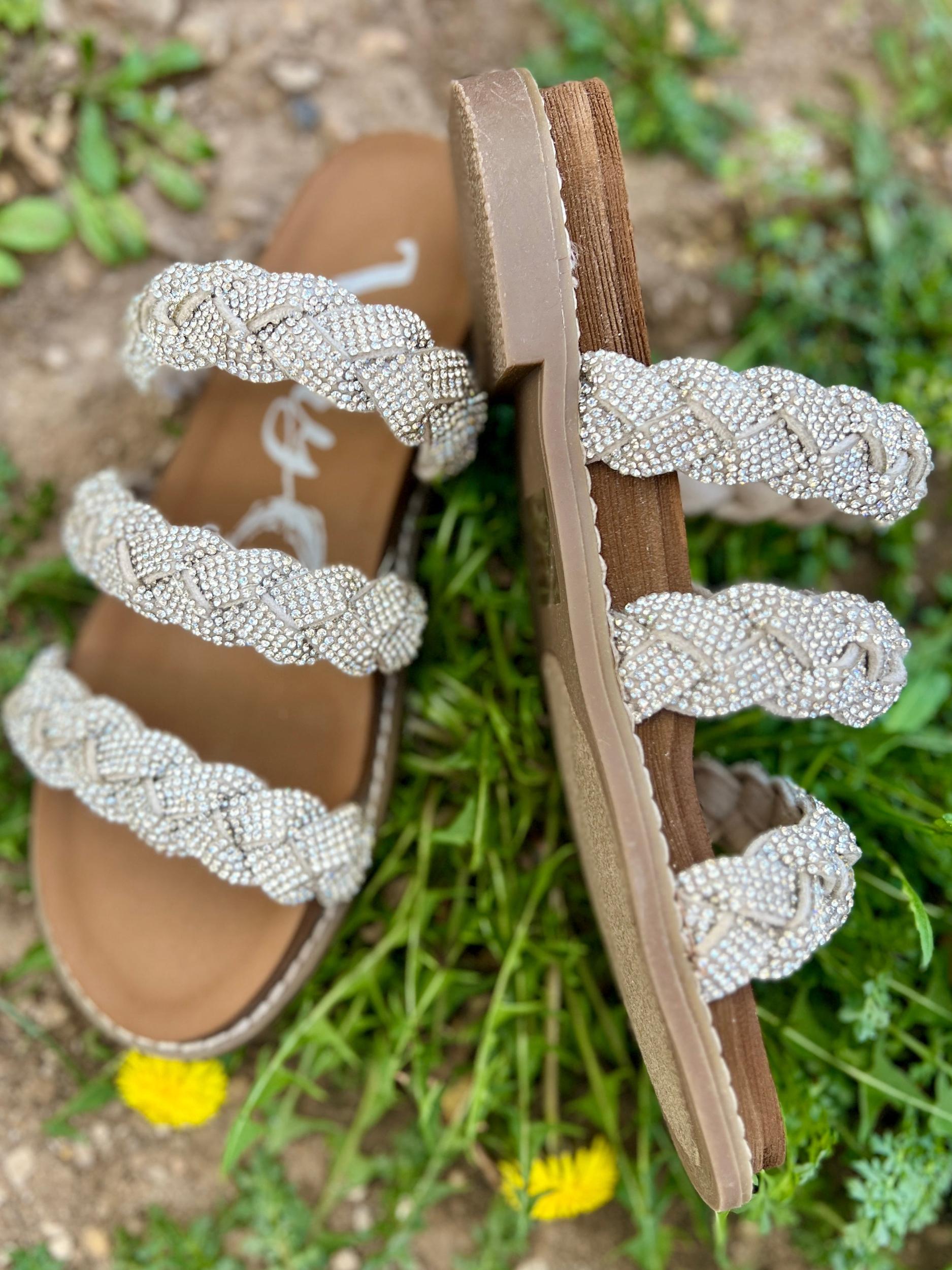 Luxurious Silver Braided Sandals* Product Image