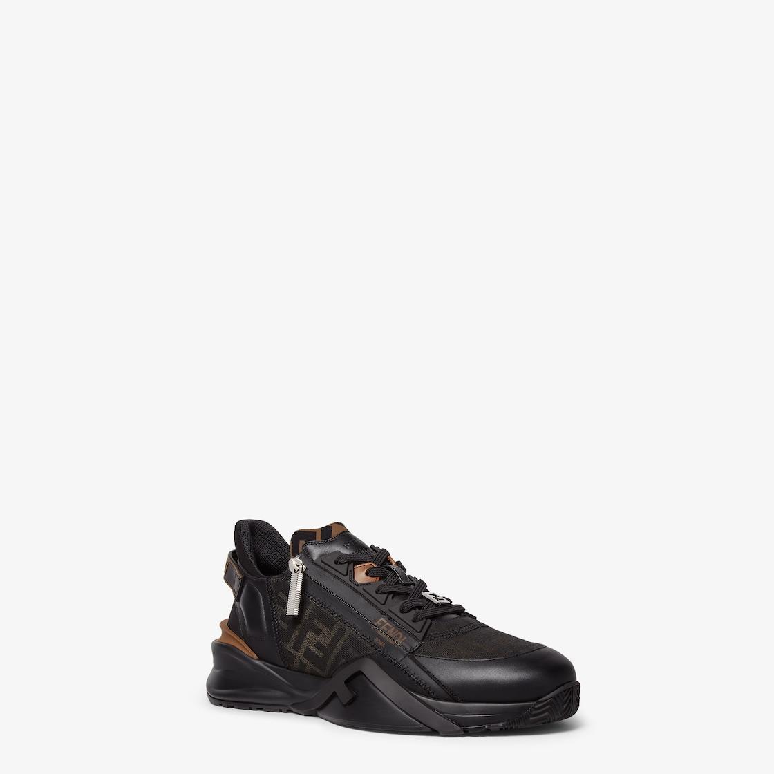 Fendi Flow SneakersBlack leather low-tops Product Image