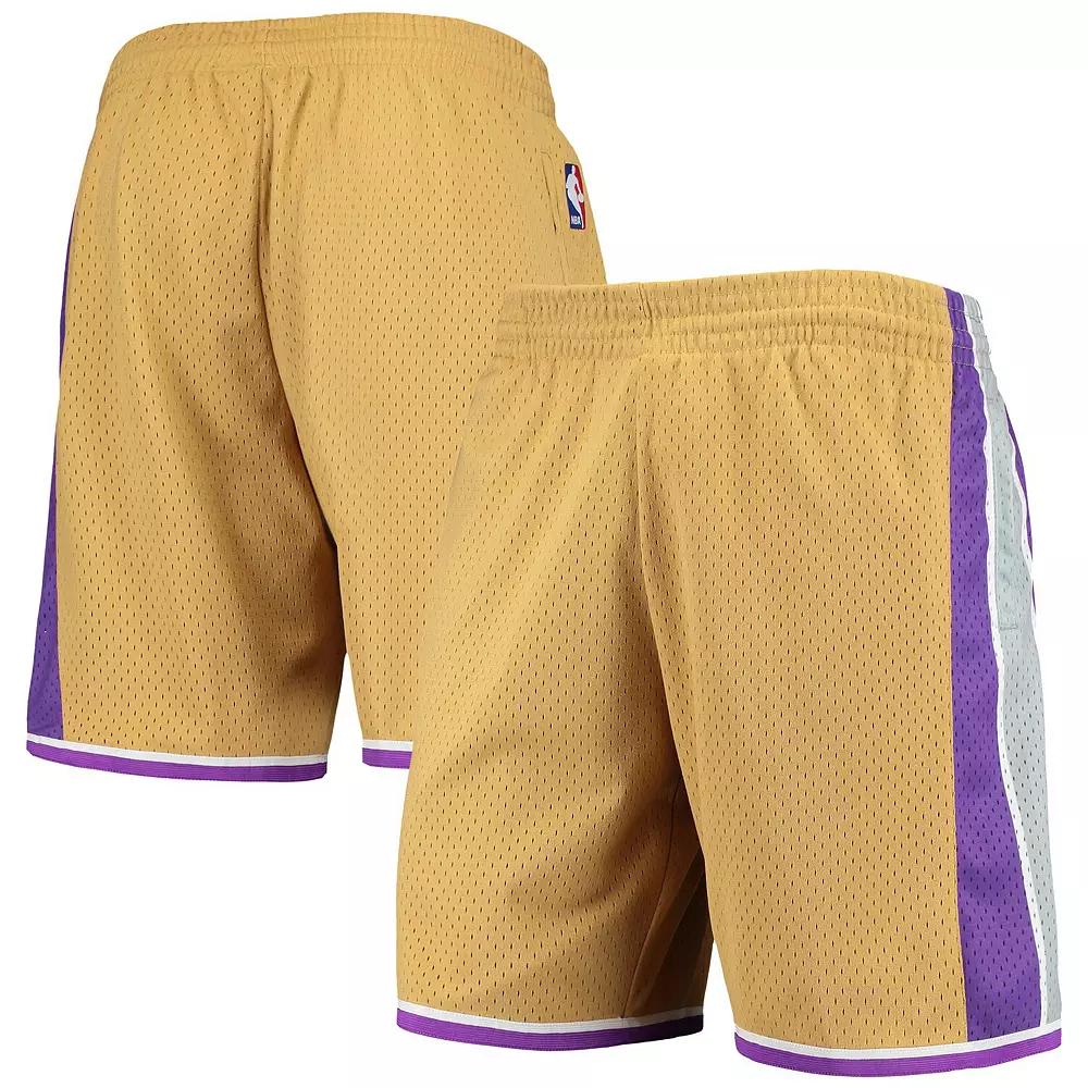 Men's Mitchell & Ness Gold Sacramento Kings 2005-06 Hardwood Classics Swingman Shorts,  Product Image