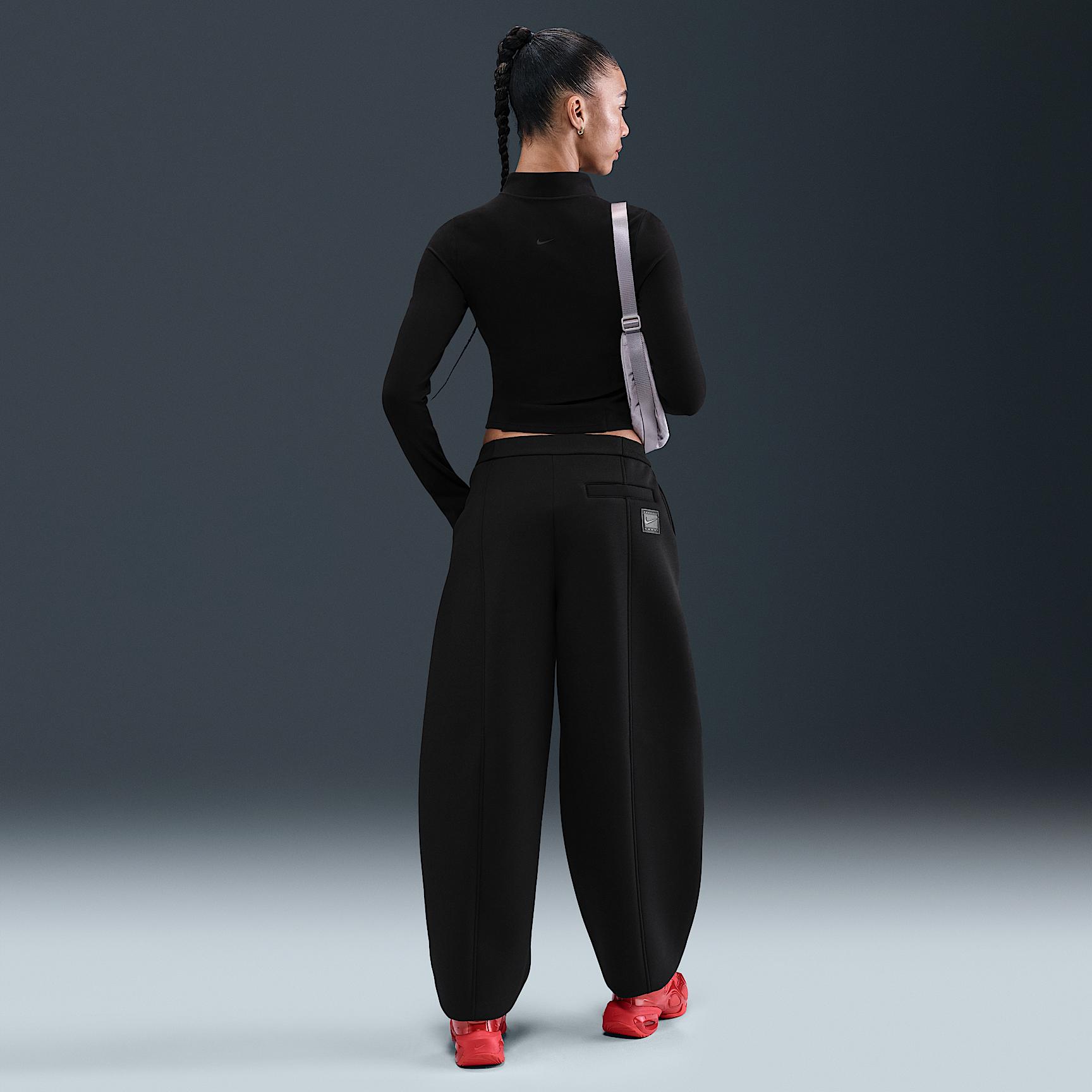 Womens Nike Sportswear Modern Fleece Mid-Rise Loose Pants | HV1964-010 Product Image