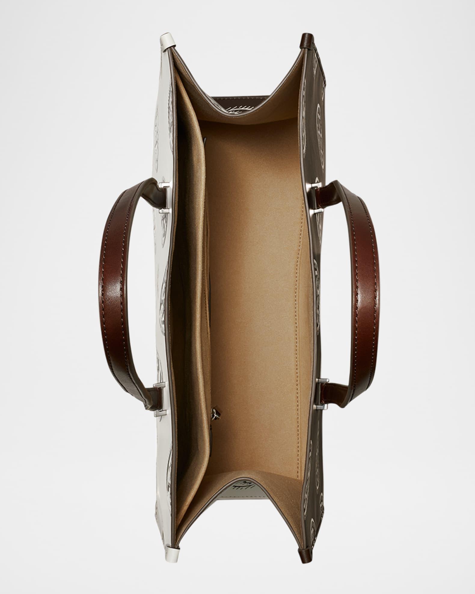 T Monogram Contrast Embossed Tote Product Image