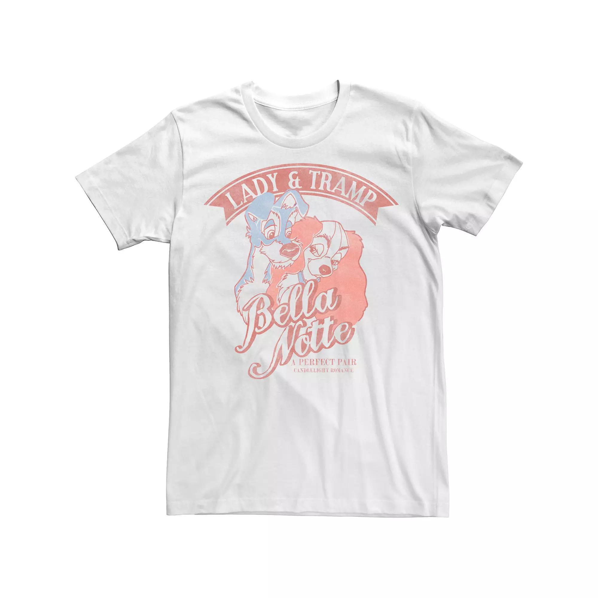 Disney's Lady & The Tramp Bella Notte Portrait Men's Tee,  Product Image