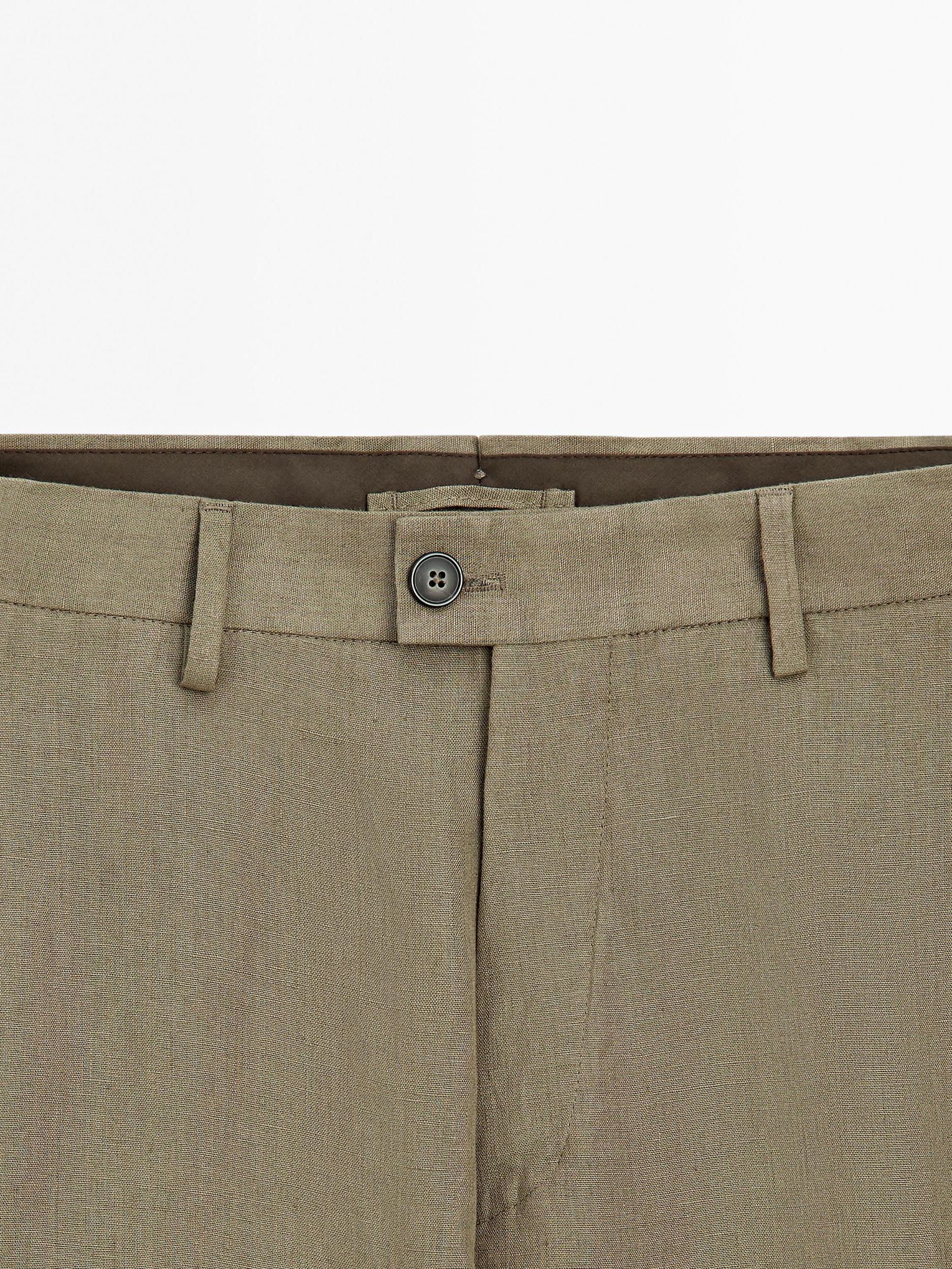 100% linen suit trousers Product Image