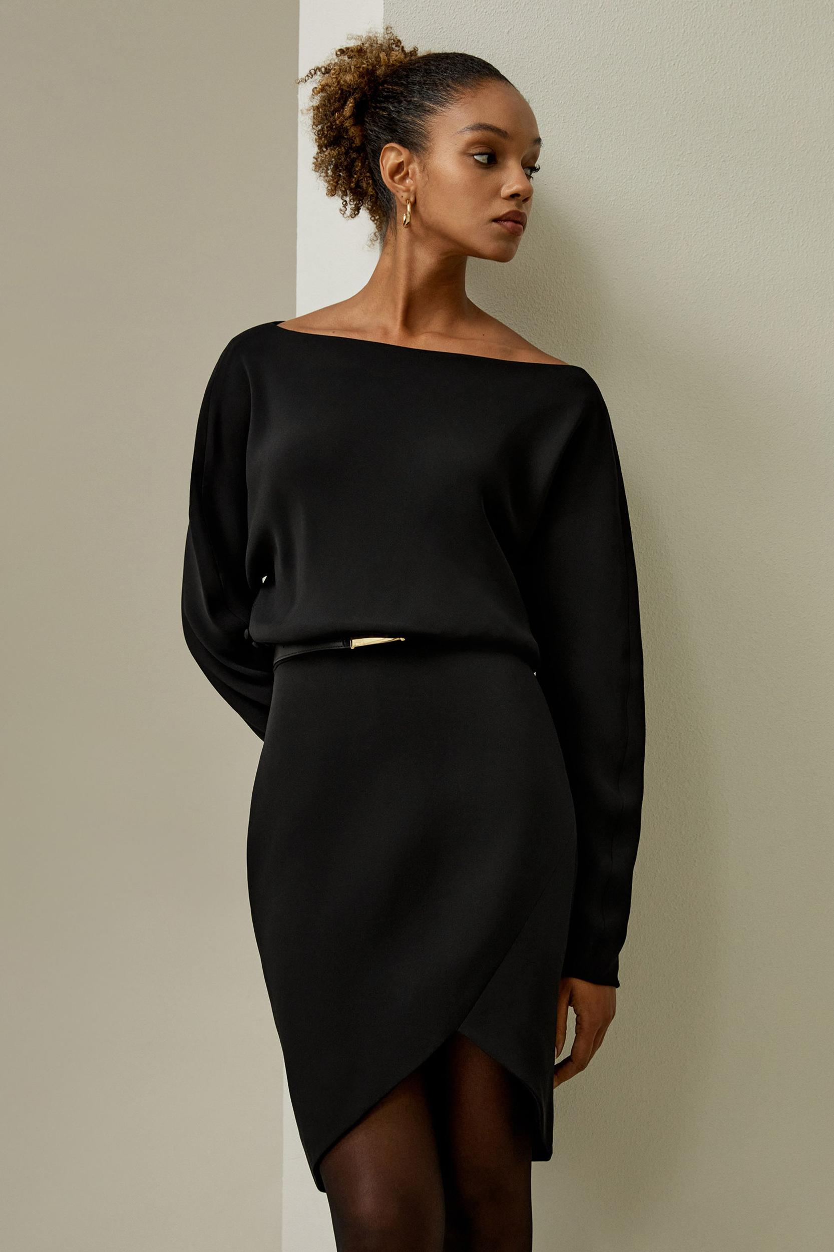 LILYSILK Womens Silk Dresses Short - Black 100 Silk - Eco-Friendly A-Line Silk Dress 8 Product Image