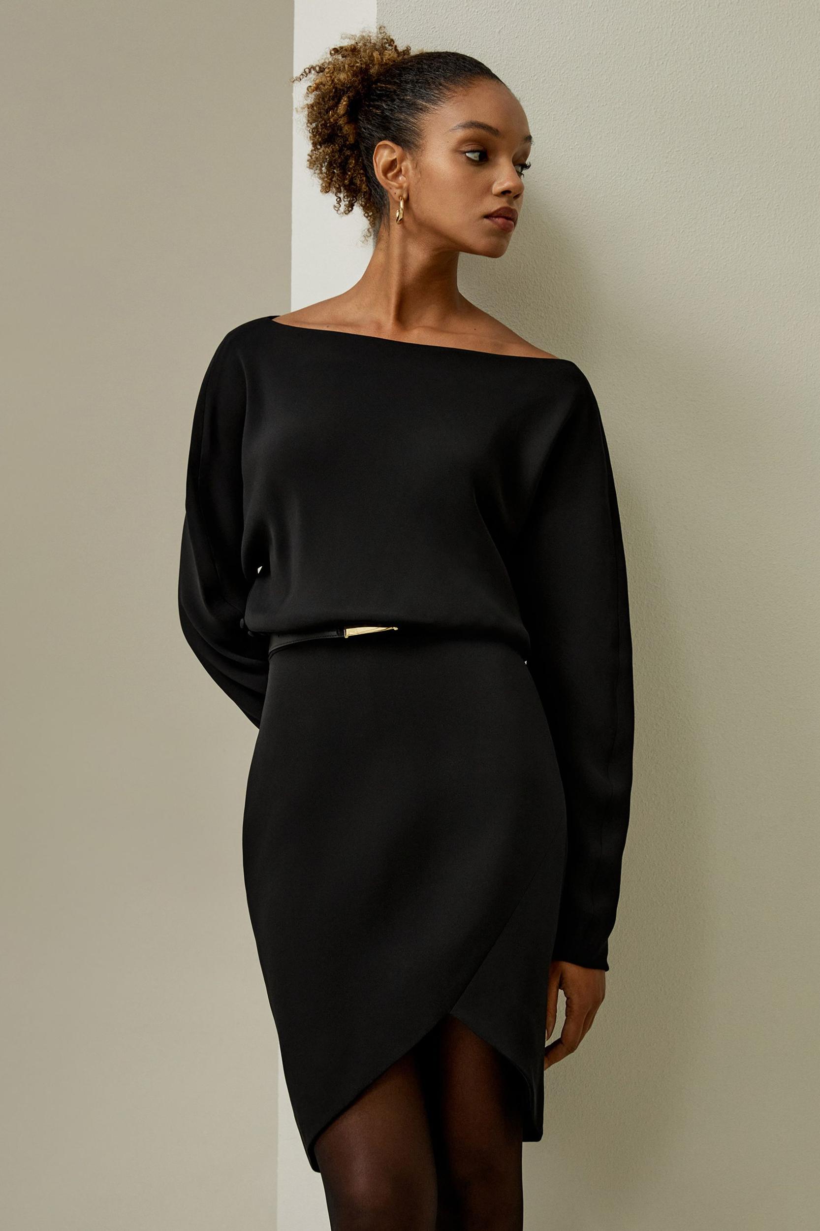 LILYSILK Womens Silk Dresses Short - Black 100 Silk - Eco-Friendly A-Line Silk Dress 8 Product Image