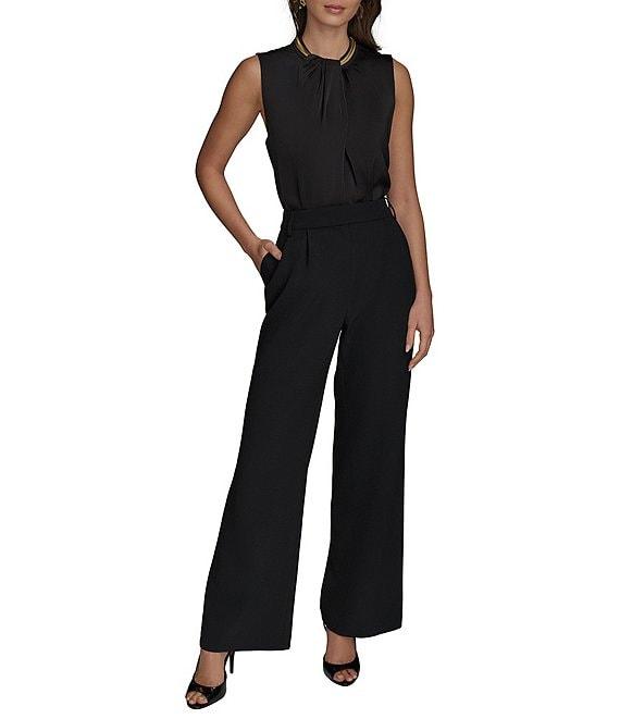 Donna Karan High Rise Wide Leg Pant With Pleats Product Image