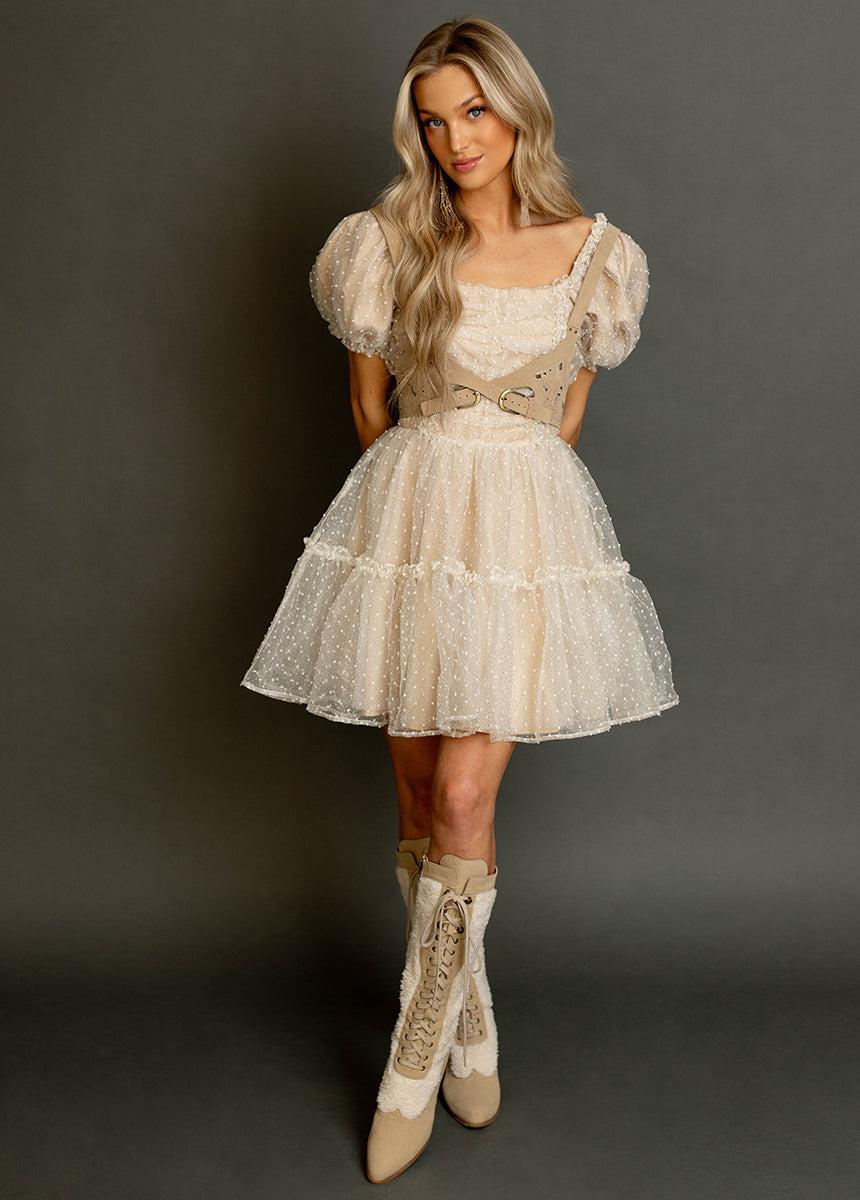 Perla Dress in Cream Dot Female Product Image