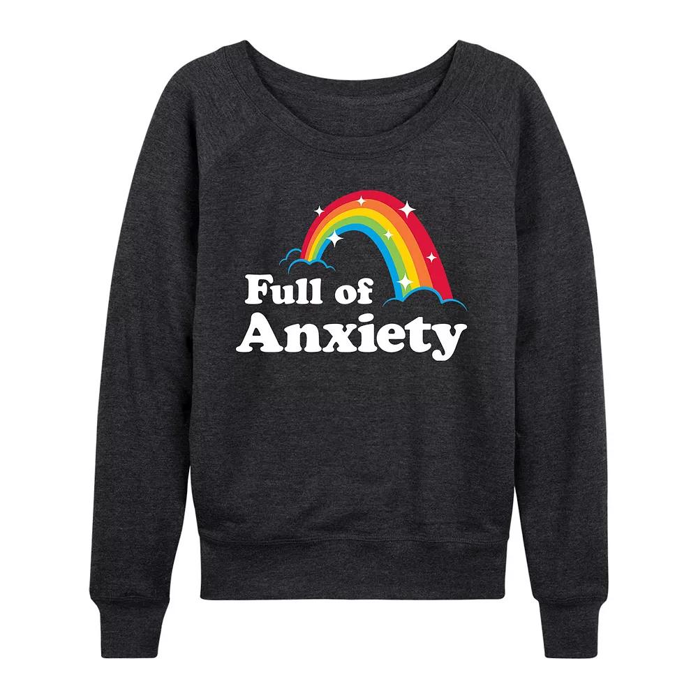 Women's Full of Anxiety French Terry Long Sleeve Tee, Girl's,  Product Image