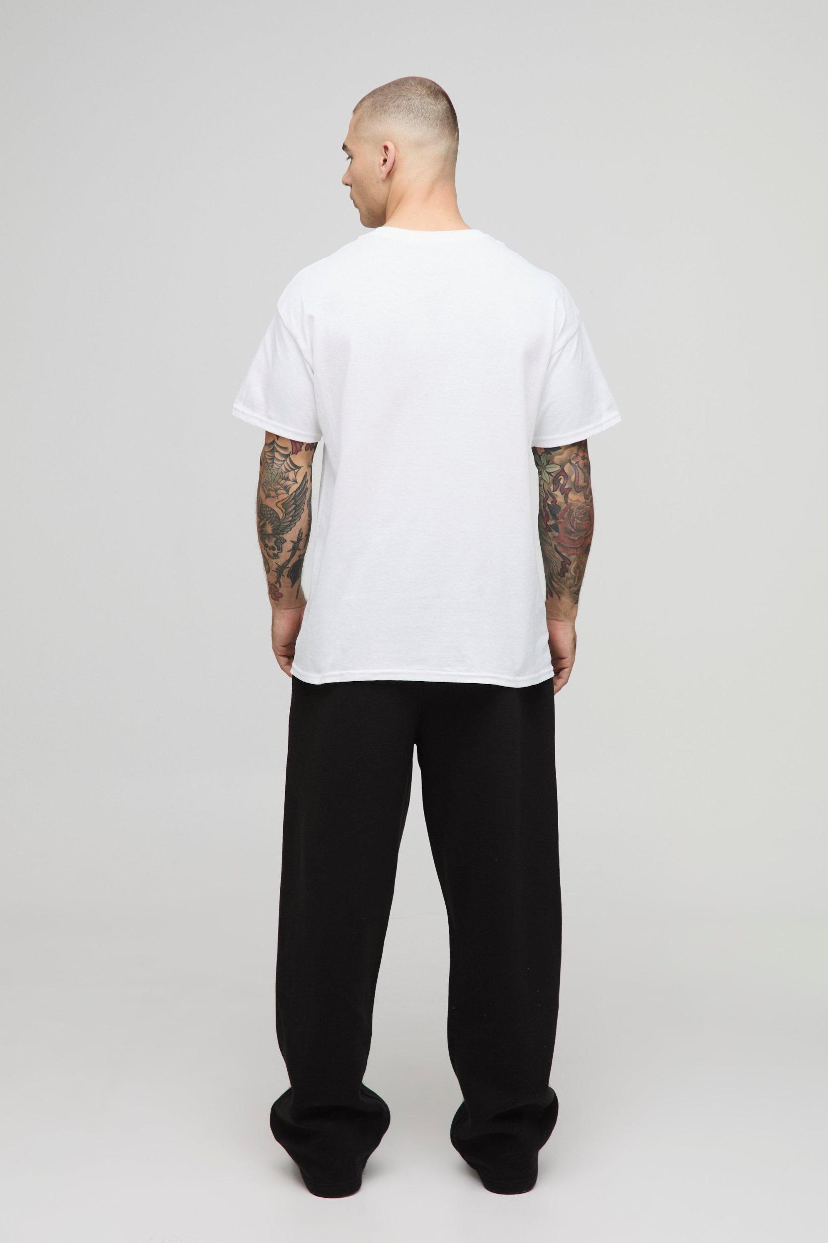 White Oversized The Wombats License Graphic T Shirt | boohooMAN USA Product Image