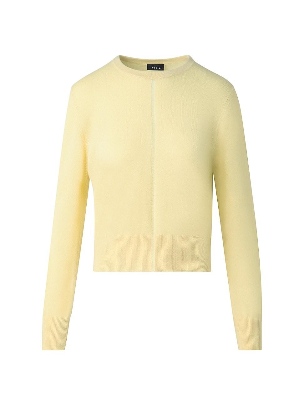 Womens Striped Cashmere Crewneck Sweater Product Image