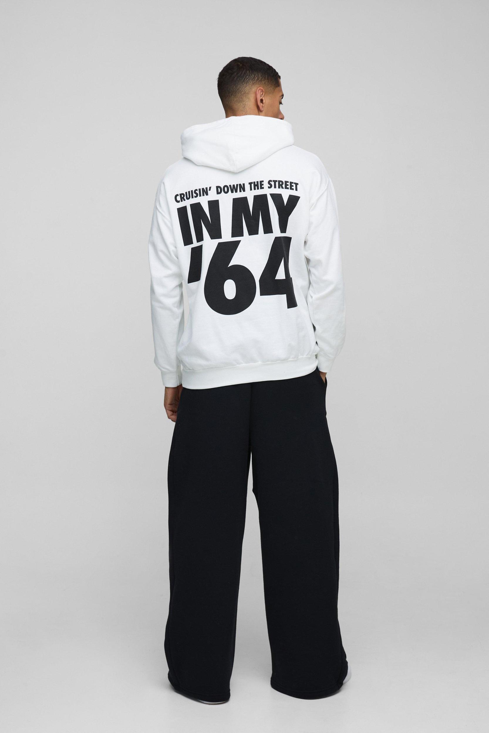 Oversized Eazy E Face License Print Hoodie | boohooMAN USA Product Image