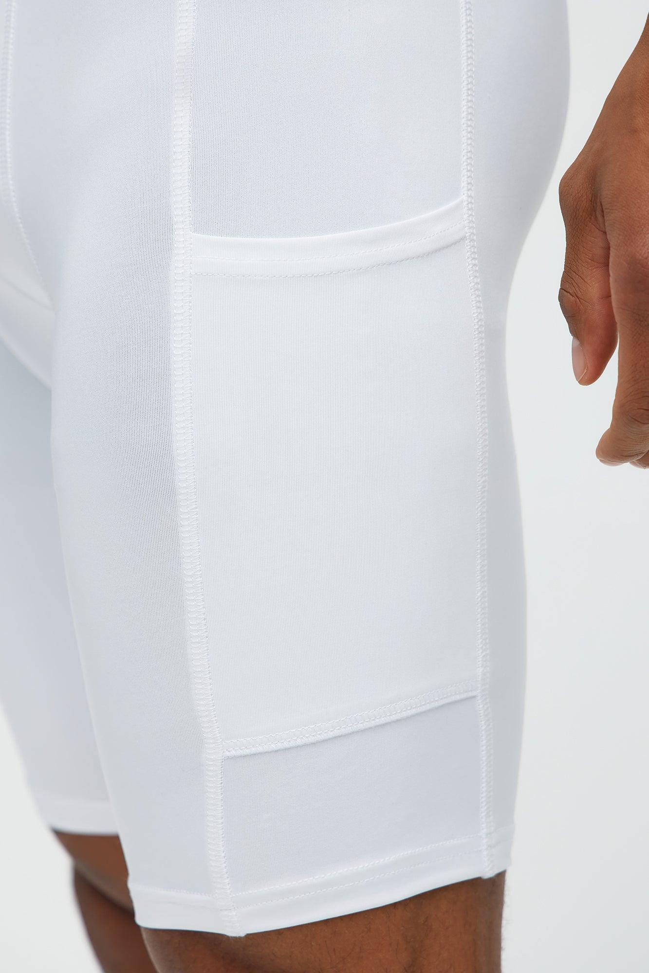 Vital Base Layer Compression Short - White Male Product Image