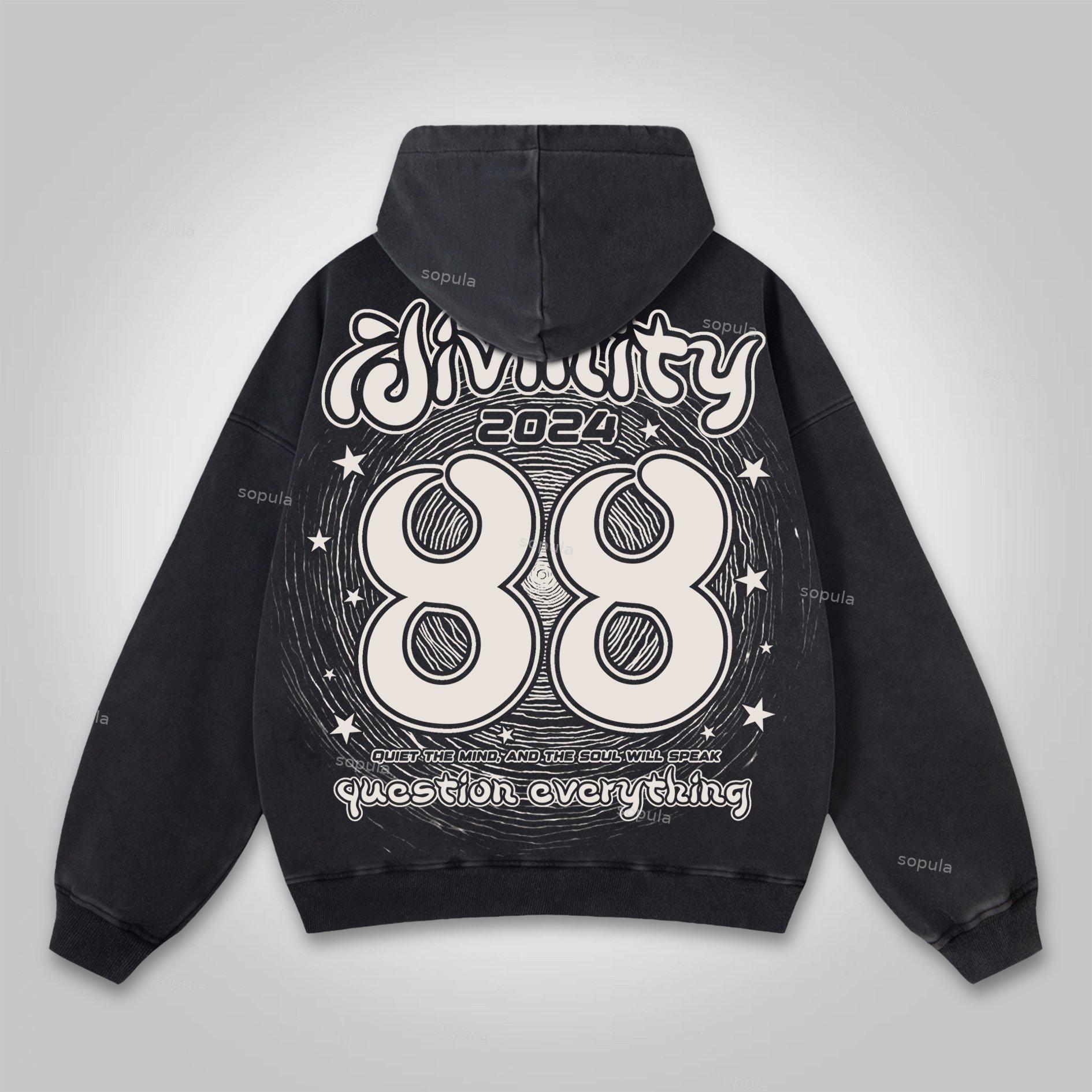 Sopula Vintage Til Death Do Us Part Graphic Acid Washed Hoodie Product Image