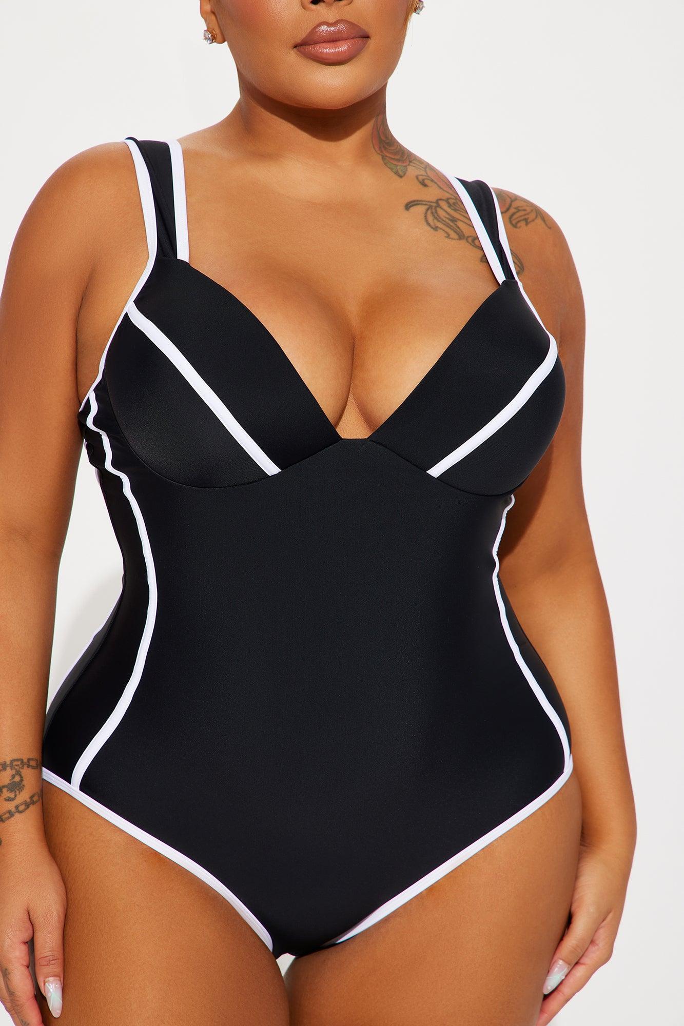 London 1 Piece Swimsuit - Black/White Product Image