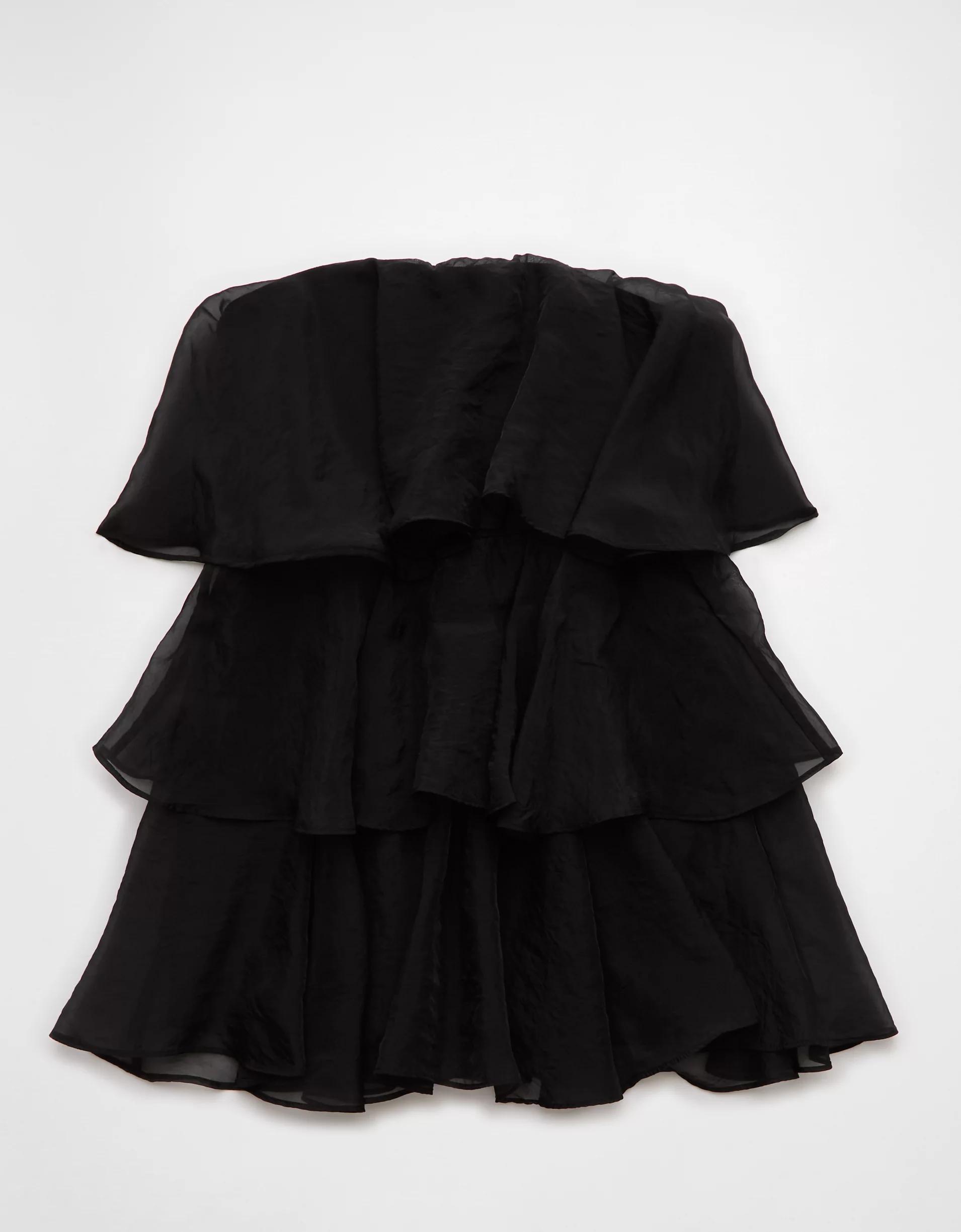 AE Strapless Ruffle Tiered Mini Dress Product Image