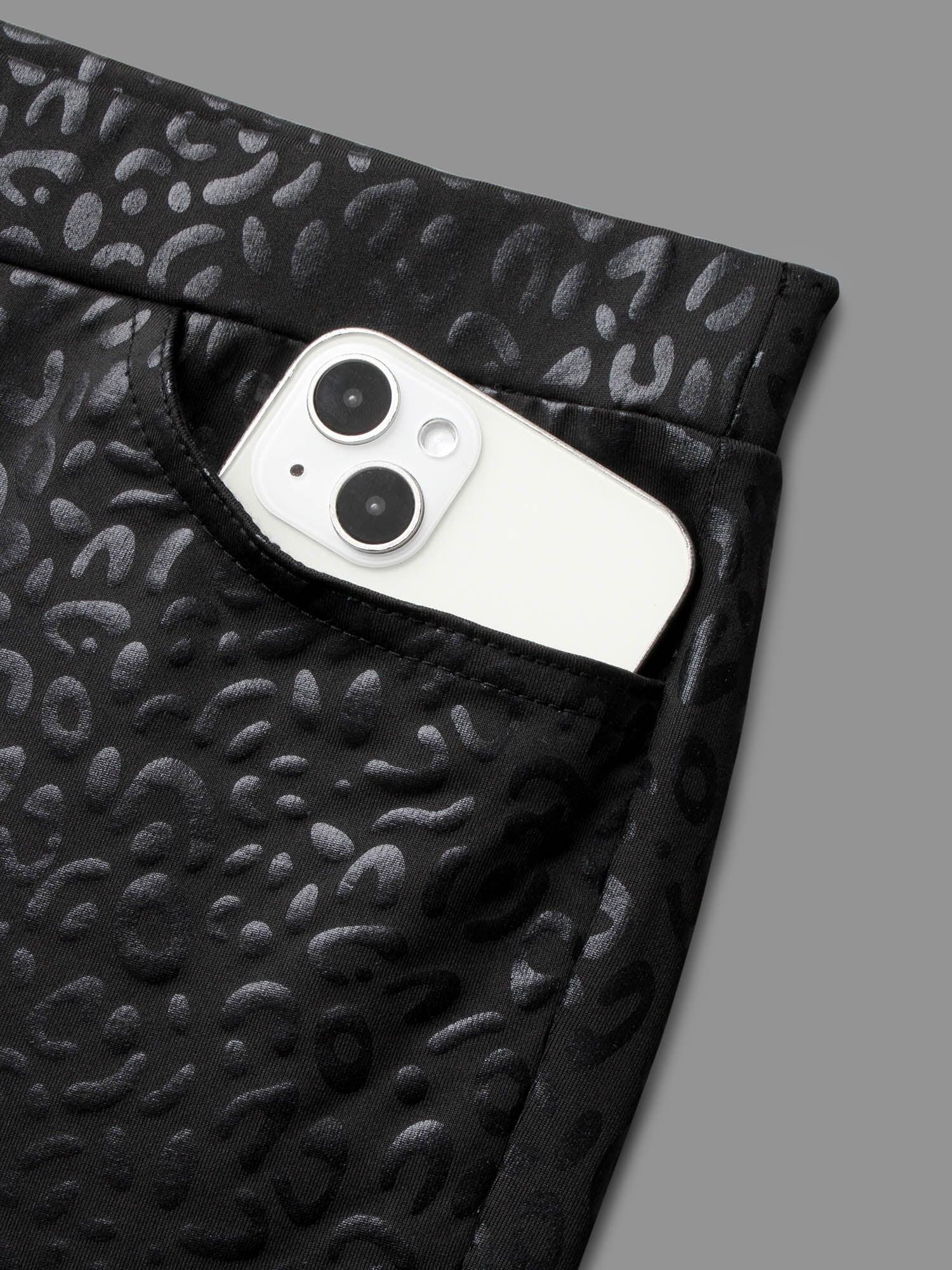 Leopard Print Pocket High Stretch Leggings Female Product Image