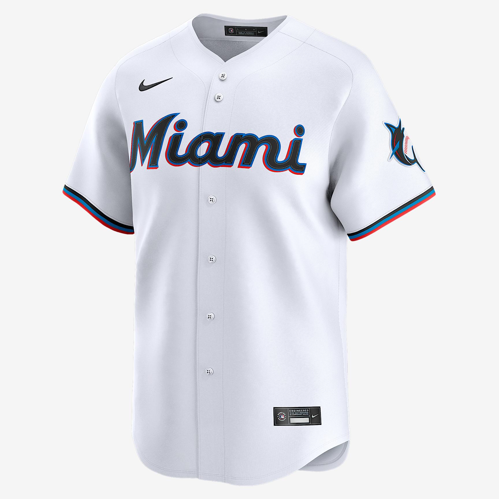 Men's Nike Sandy Alcantara White Miami Marlins Home Limited Player Jersey,  Product Image