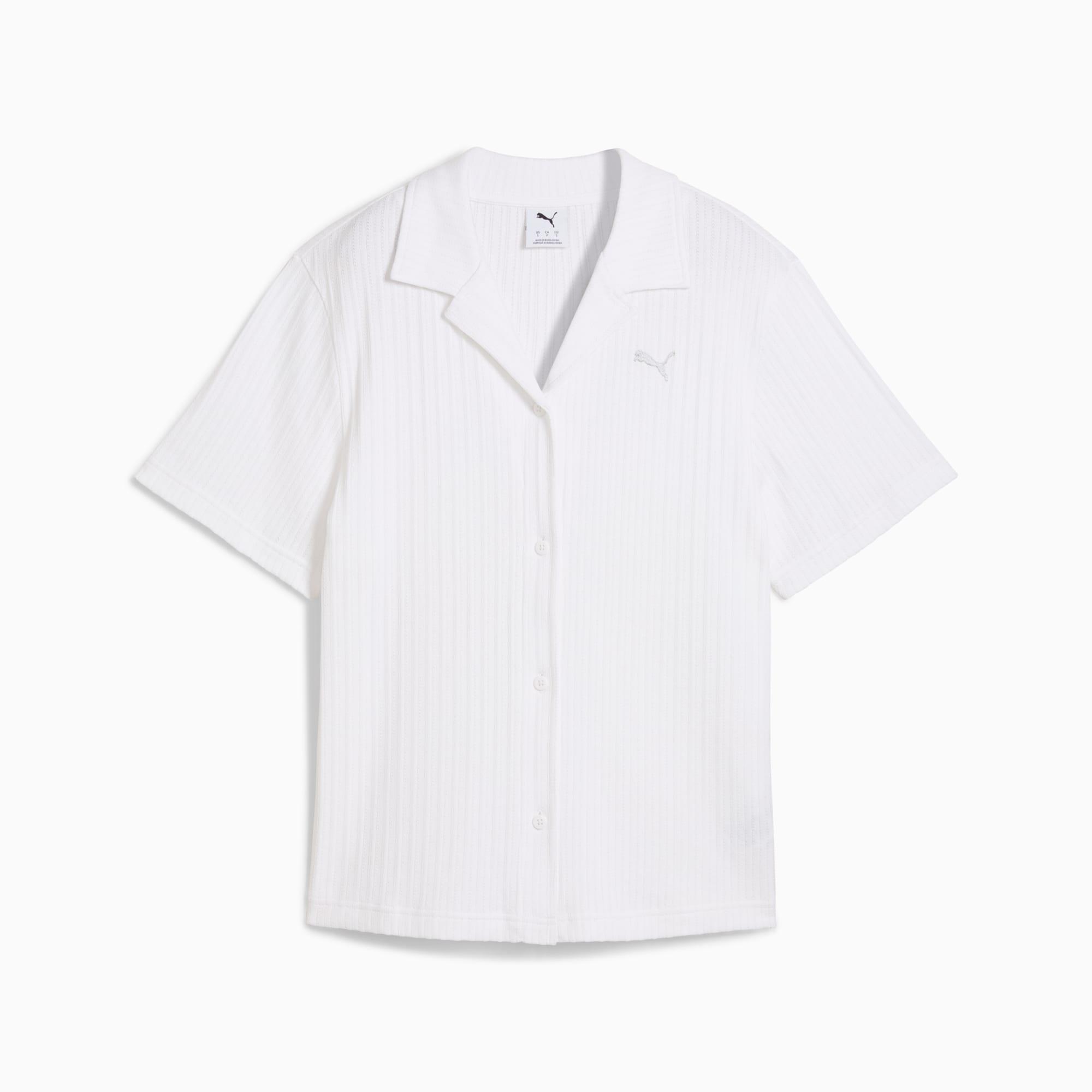 PUMA WARDROBE ESSENTIALS Women's Pointelle Shirt Product Image