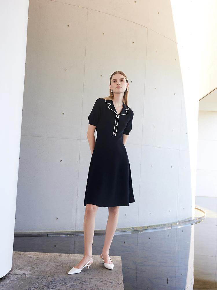 Tencel Mulberry Silk Gathered Waist Midi Dress Product Image