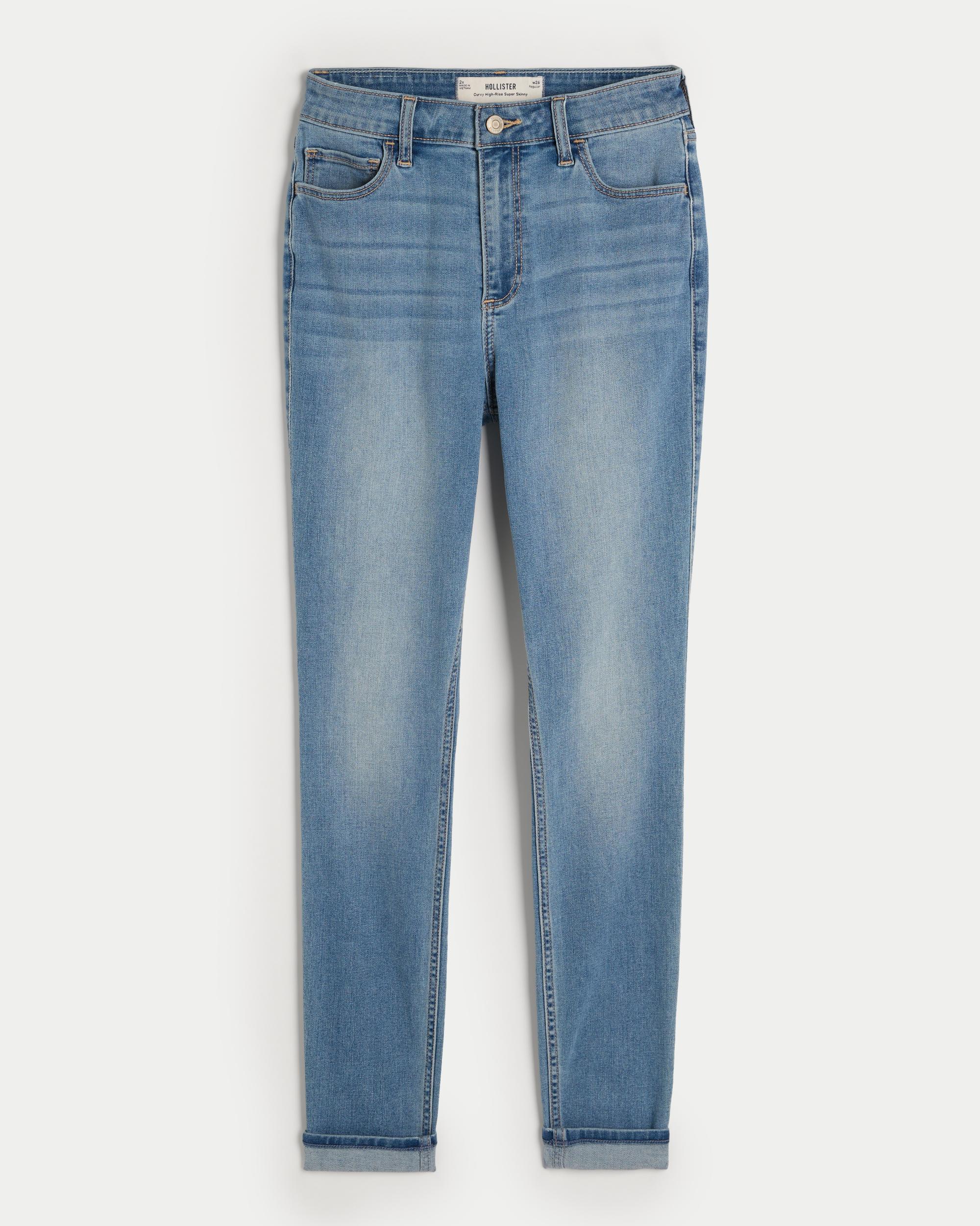 Curvy High-Rise Medium Wash Super Skinny Jeans Product Image