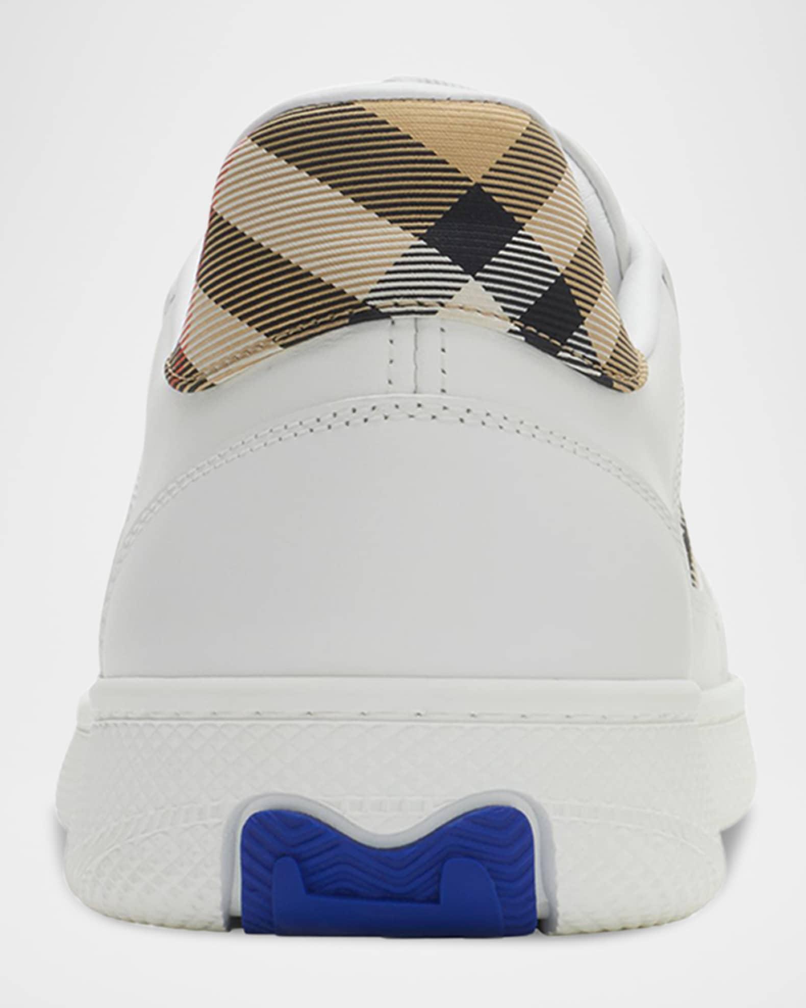 Mens Terrace Leather & Check Sneakers Product Image